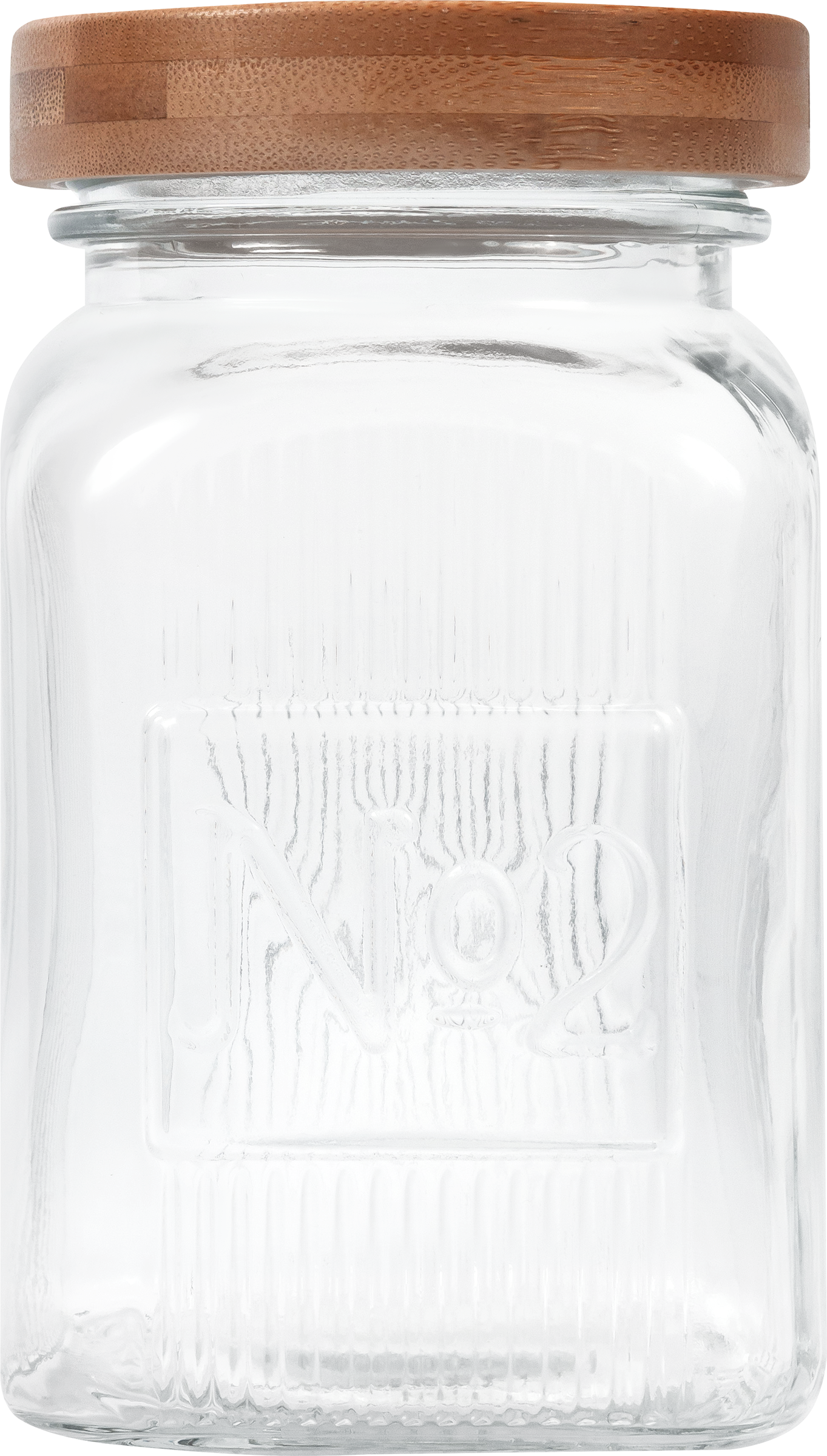 Изображение товара Банка для хранения HOMECLUB Cube, 1.1л, стекло, бамбук, Арт. NO.2
