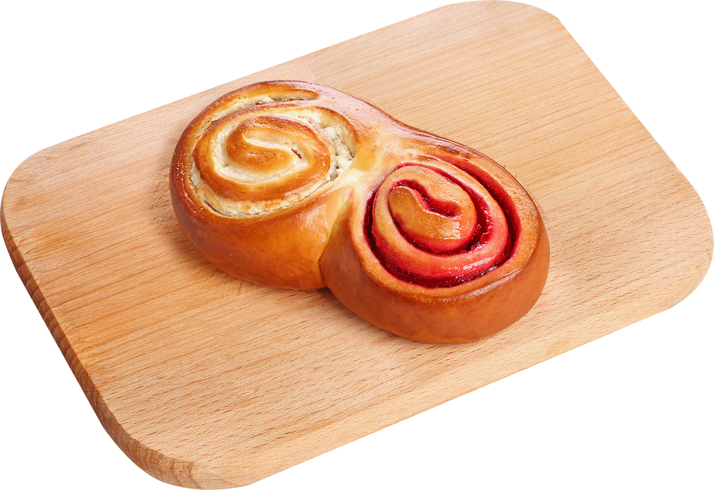 Изображение товара Булочка Дуэт творожно-вишневая 140г ЛЕНТА FRESH