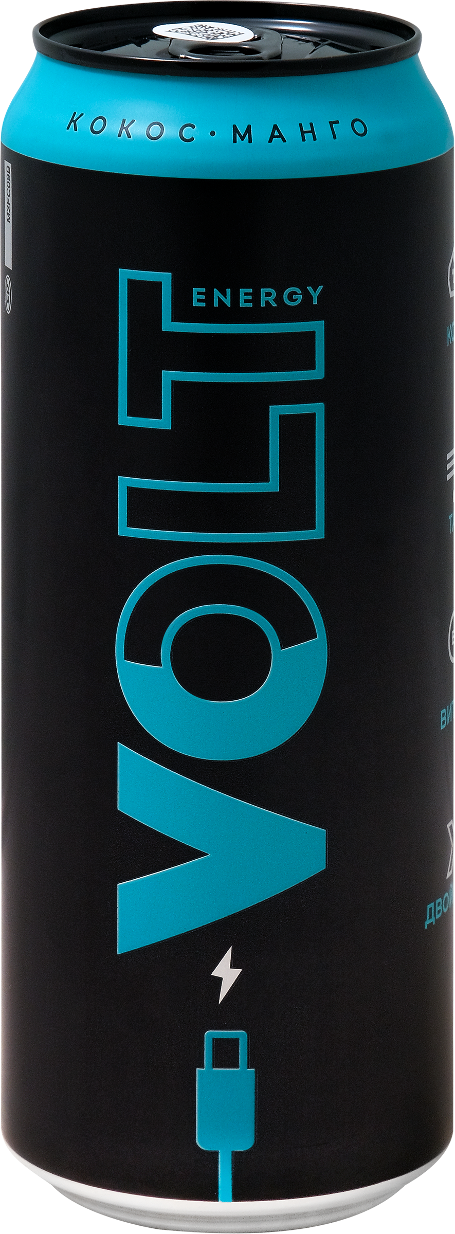 Изображение товара Напиток энергетический VOLT ENERGY со вкусом кокоса и манго газированный, 0.45л