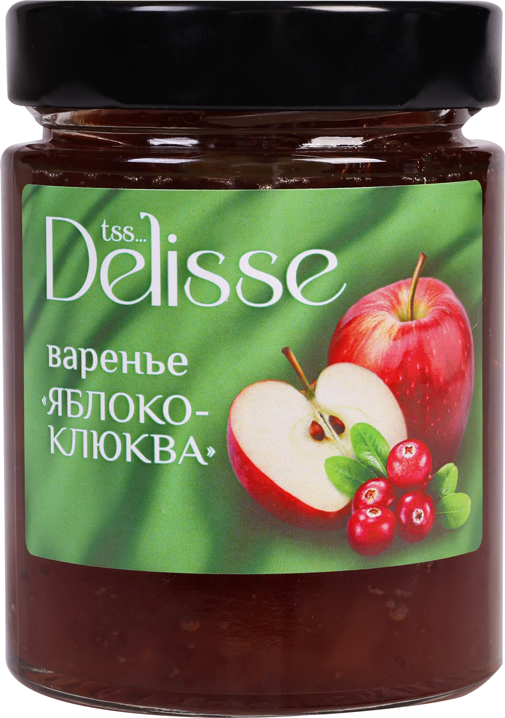 Изображение товара Варенье DELISSE Яблоко-клюква, 275г - Вкусное и натуральное лакомство