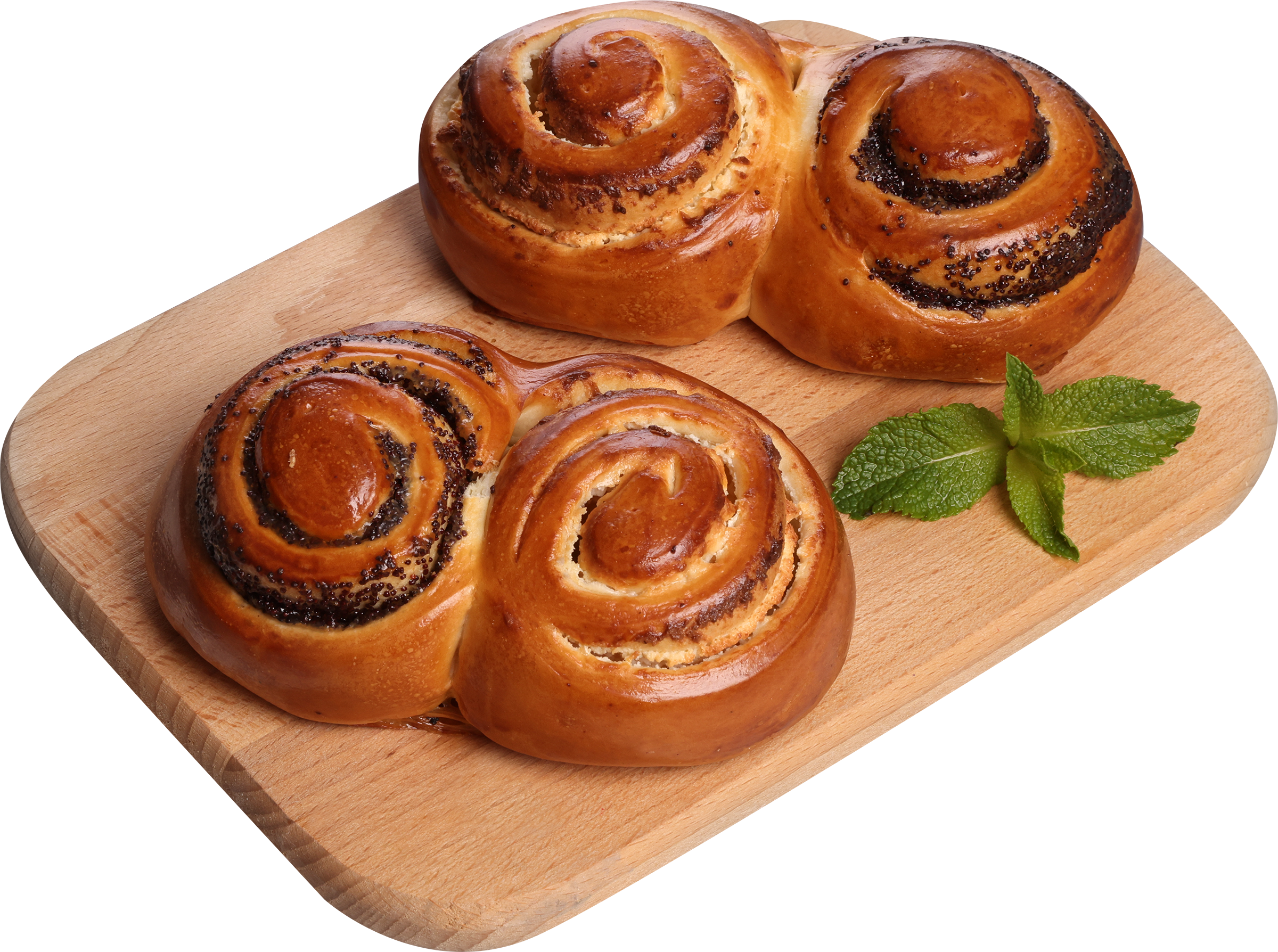 Изображение товара Булочка Дуэт творожно-маковая 140г - вкусная свежая выпечка с маком и творогом