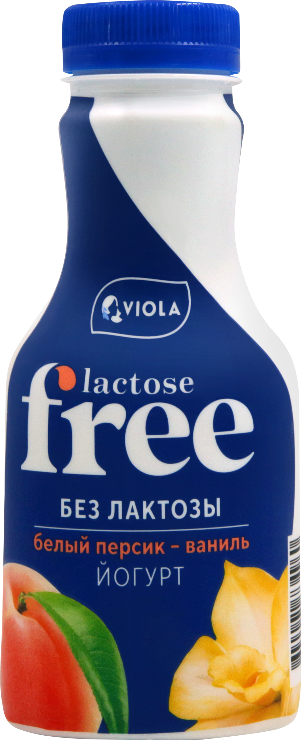 Изображение товара Йогурт питьевой VIOLA Free Белый персик, ваниль безлактозный 1,1%, без змж, 270г