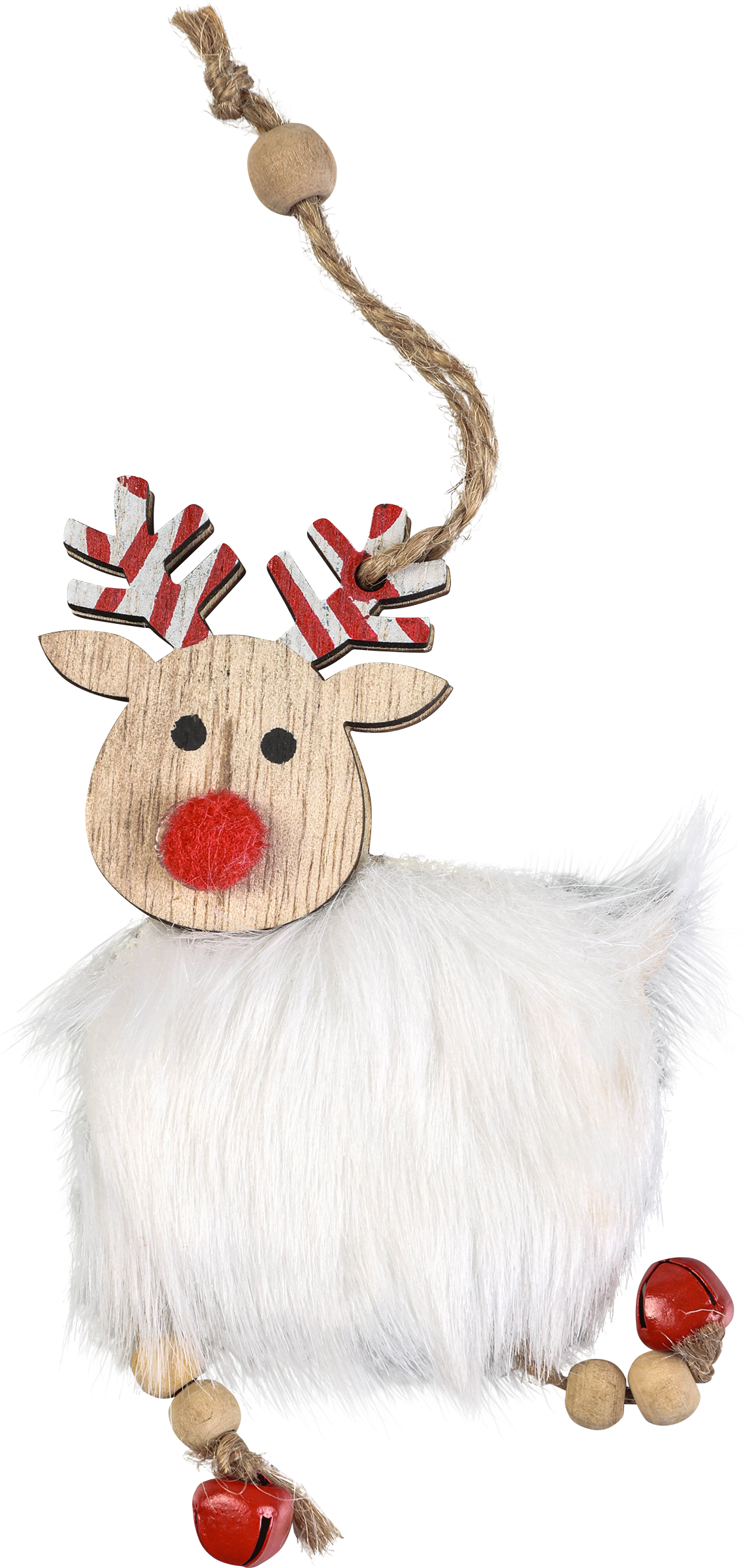 Изображение товара Украшение елочное HOMECLUB Олень пушистый 12,5см дерево для Нового года