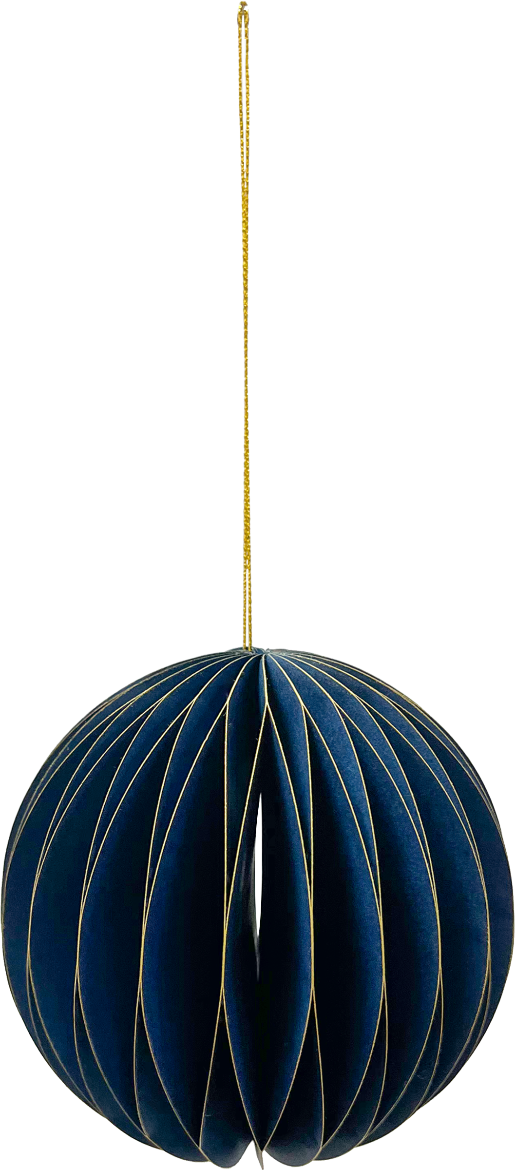 Изображение товара Украшение елочное Бумажный шар с золотистыми гранями 10см HOMECLUB NBV1801