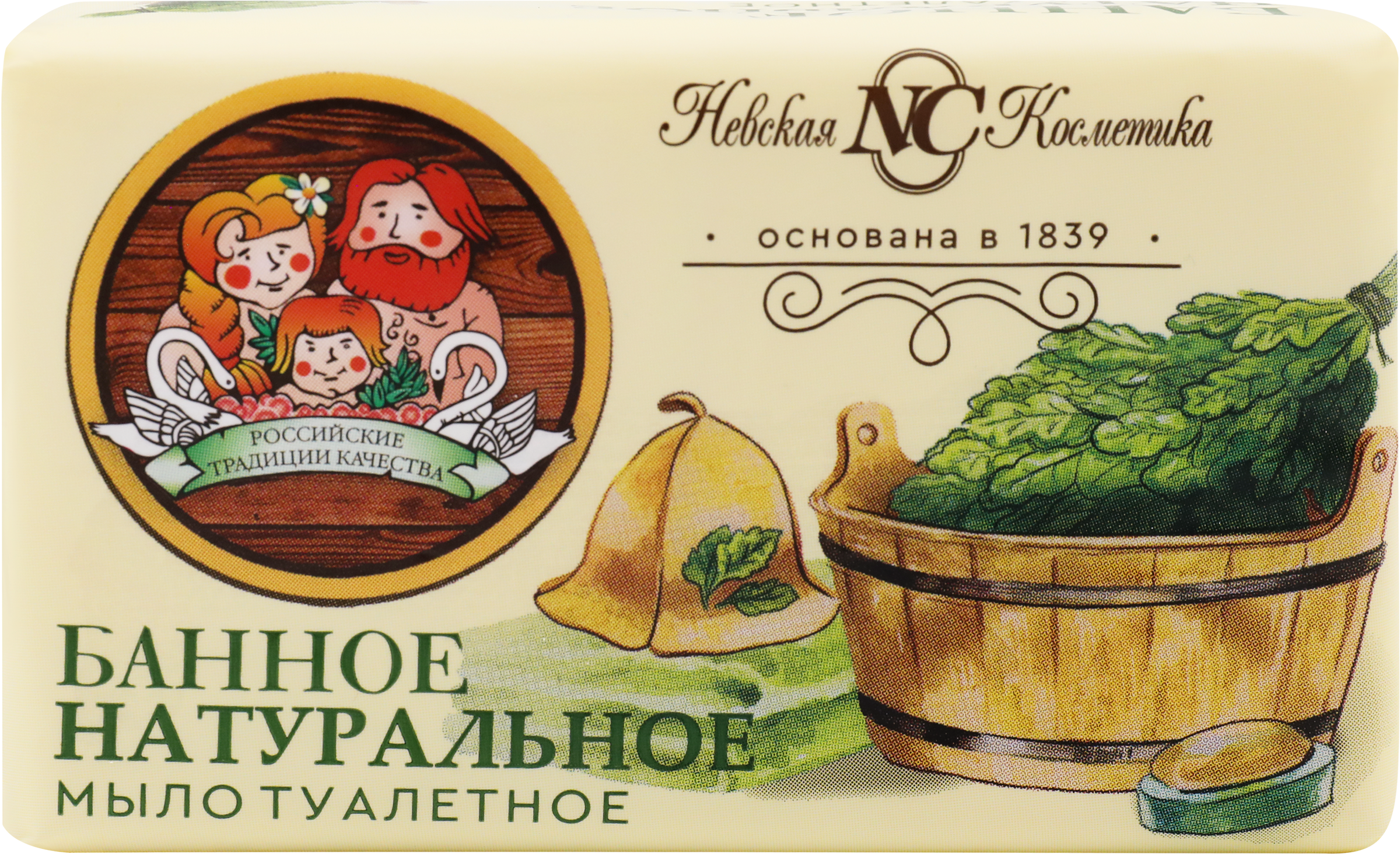 Изображение товара Туалетное мыло НЕВСКАЯ КОСМЕТИКА Банное 180г для тела и рук