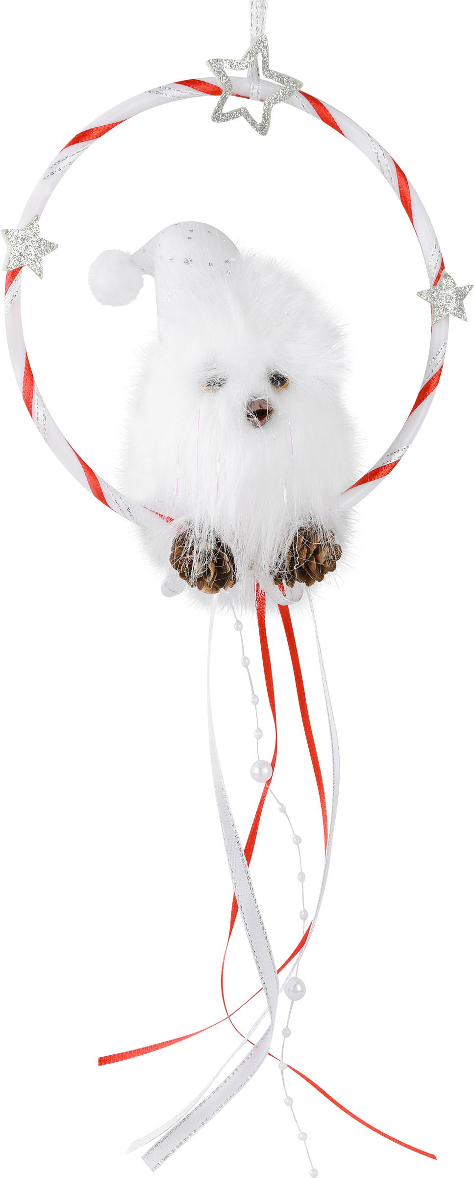 Изображение товара Украшение елочное Совушка на качелях 40см HOMECLUB для новогоднего декора