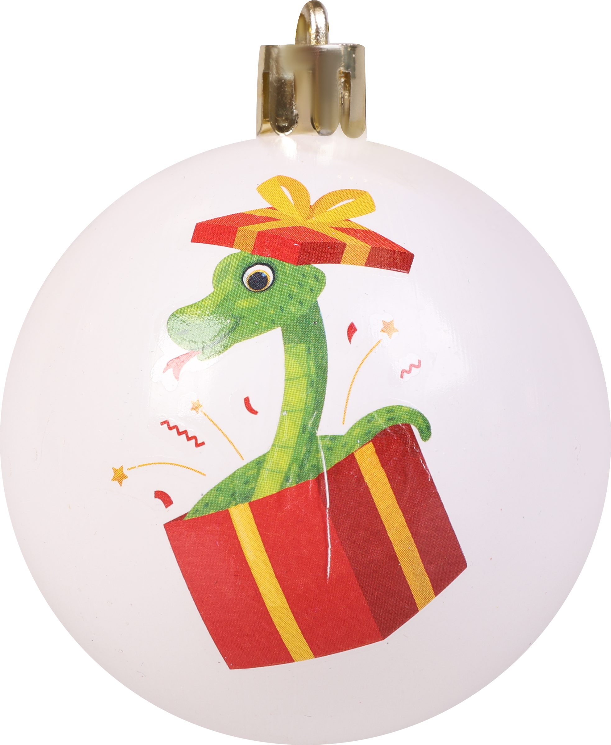 Изображение товара Шар елочный HOMECLUB Символ года Змея 6см глиттер пластик в ассортименте