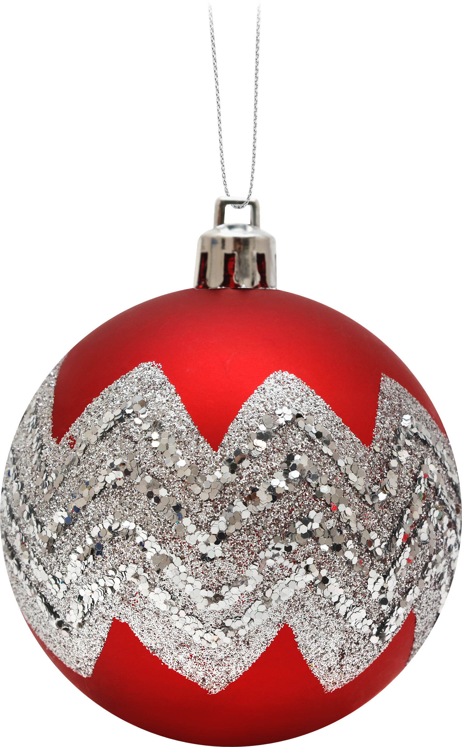 Изображение товара Шар елочный HOMECLUB с глиттерным узором 7см, пластиковый, яркое украшение для елки