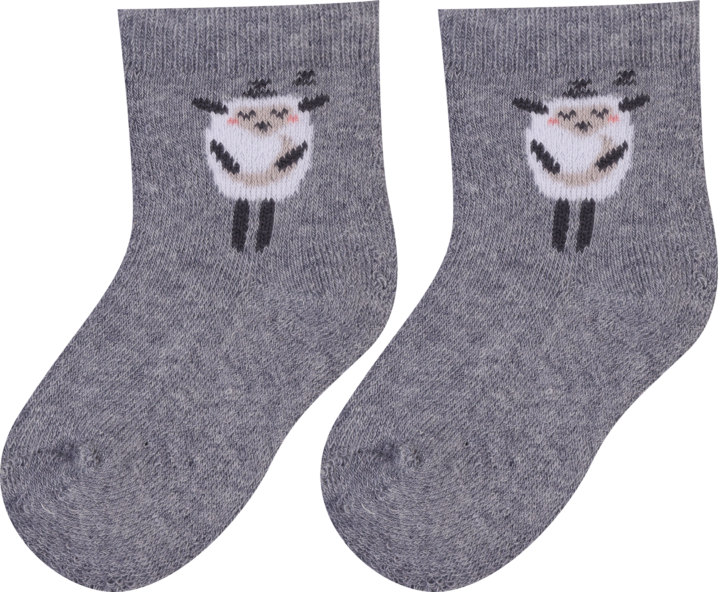 Изображение товара Махровые детские носки LITTLE TIMES с рисунком овечки, 2 пары, размер 6 14