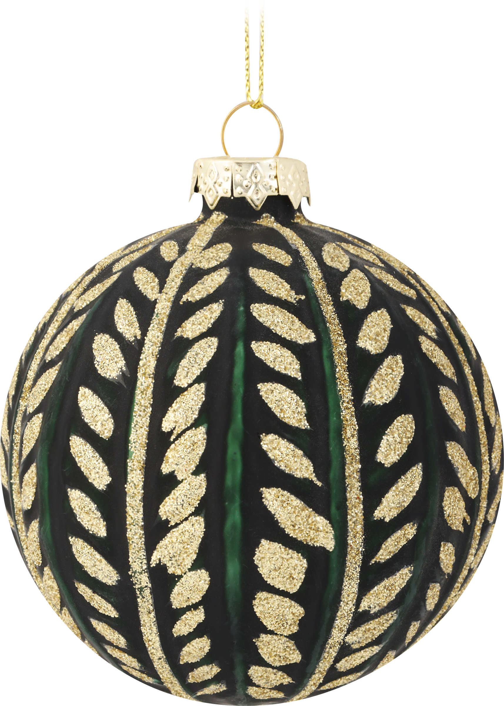 Изображение товара Элитный зеленый елочный шар с глиттером 8 см PLATINUM CHOICE WP0219-15