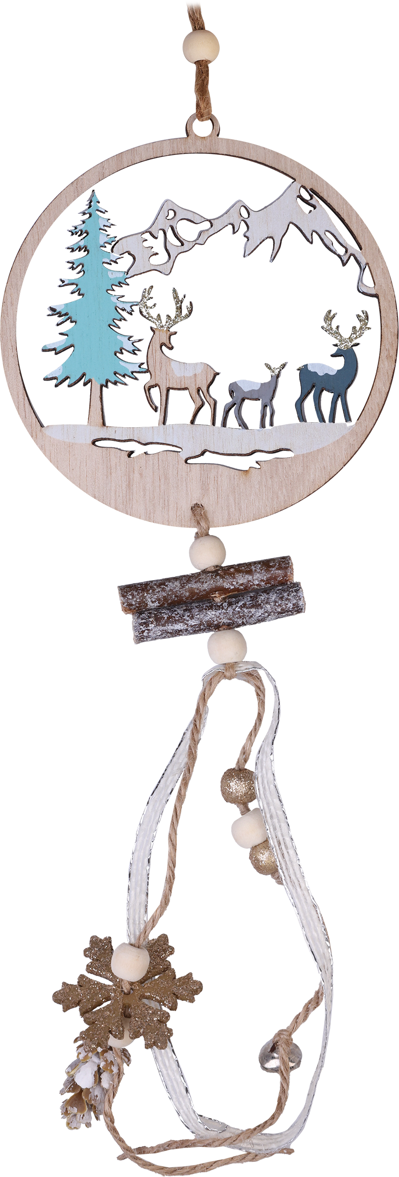 Изображение товара Украшение елочное HOMECLUB Зимний пейзаж дерево для новогоднего декора