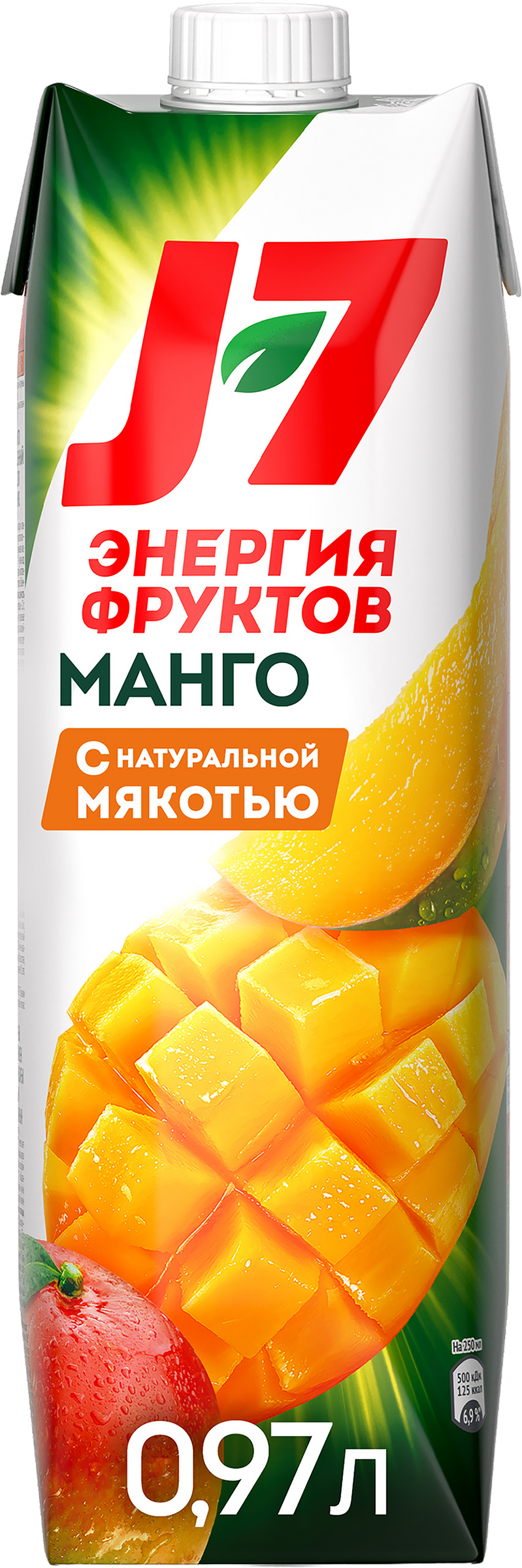 Изображение товара Нектар J7 из манго с мякотью 0.97л натуральный тропический напиток