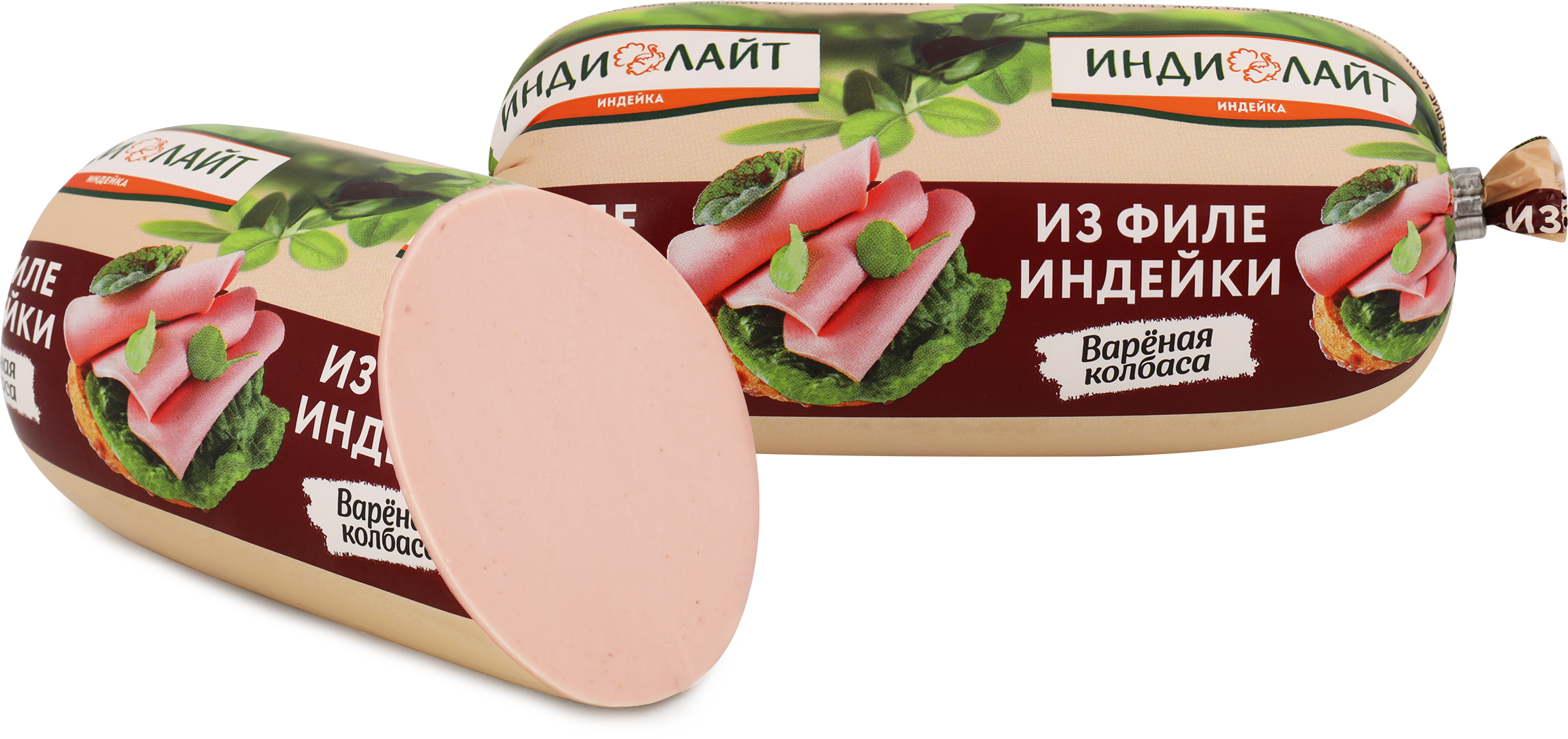 Изображение товара Колбаса вареная ИНДИЛАЙТ из филе индейки, 400г