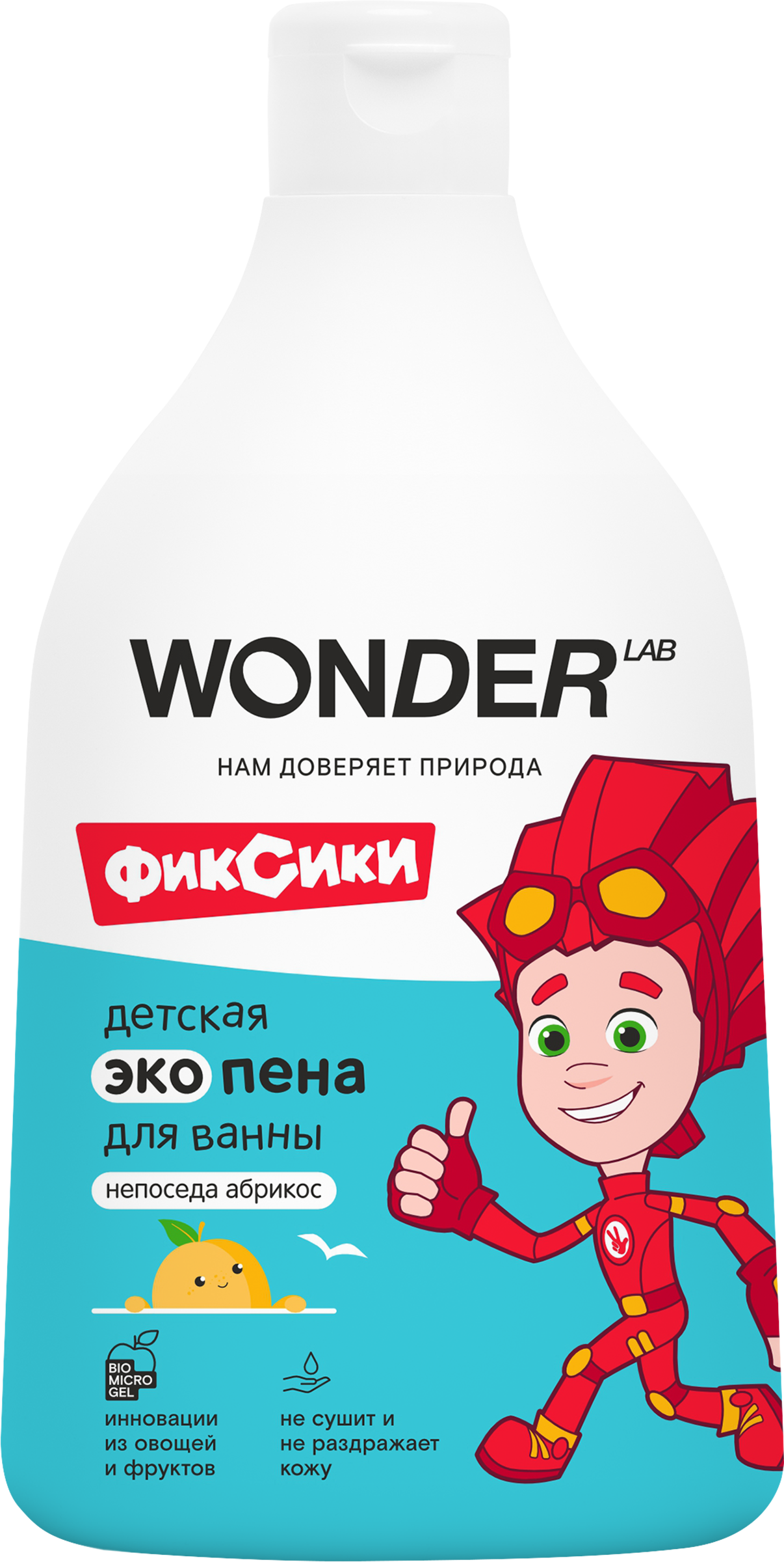 Изображение товара Детская экопена для ванны WONDER LAB с ароматом абрикоса, 540мл