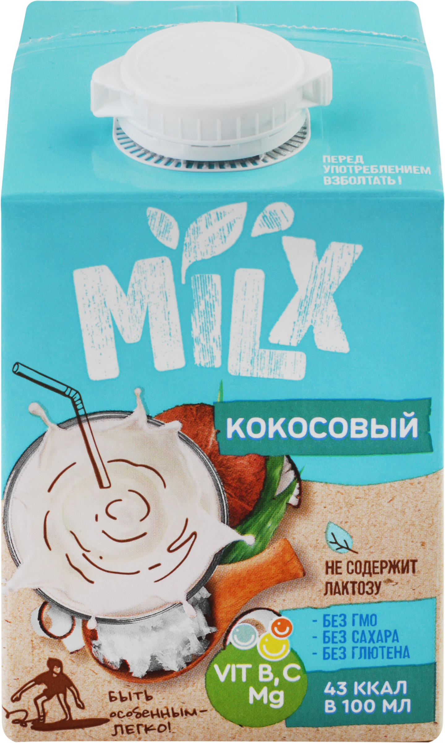 Изображение товара Напиток растительный MILX Кокосовый 3,2%, без змж, 500мл
