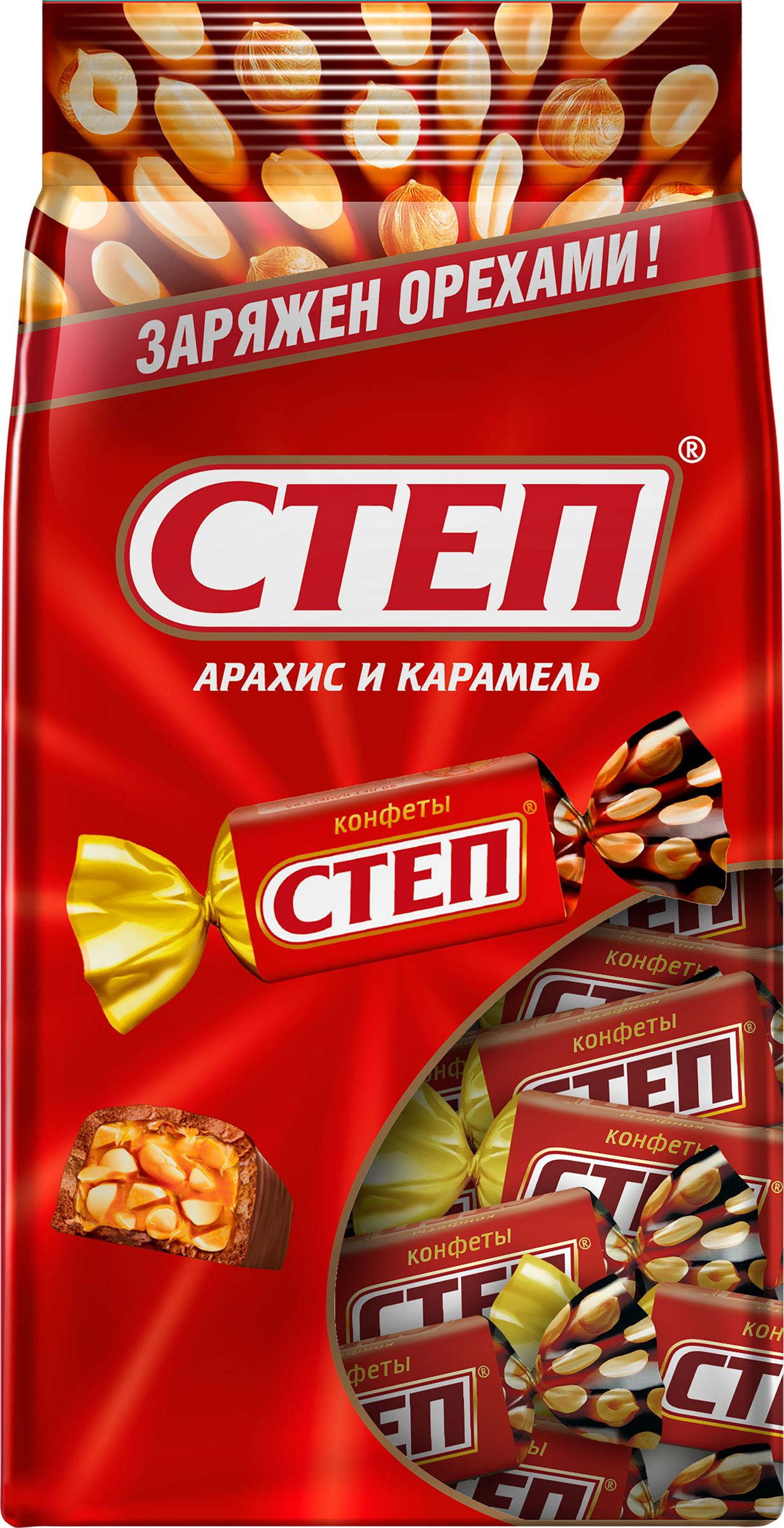 Изображение товара Конфеты СТЕП Золотой Степ глазированные, 174г