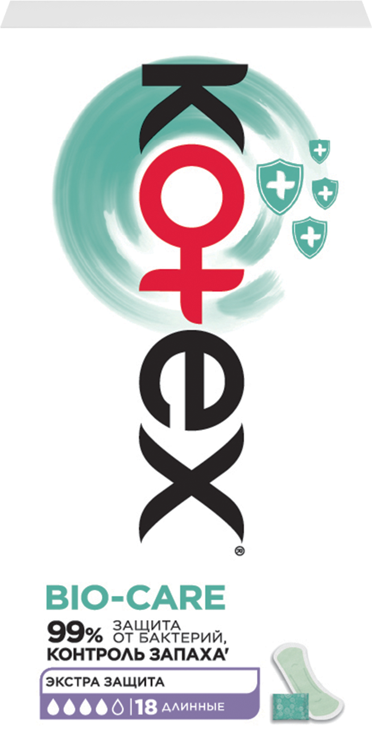 Изображение товара Прокладки ежедневные KOTEX Bio-care длинные 18 шт для женщин