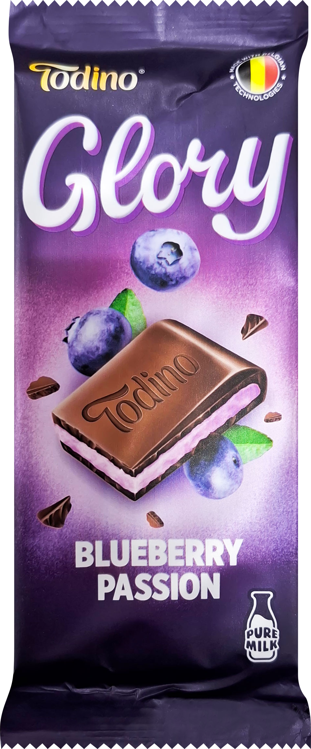 Изображение товара Кондитерская плитка GLORY с чернично-йогуртовой начинкой, 75г