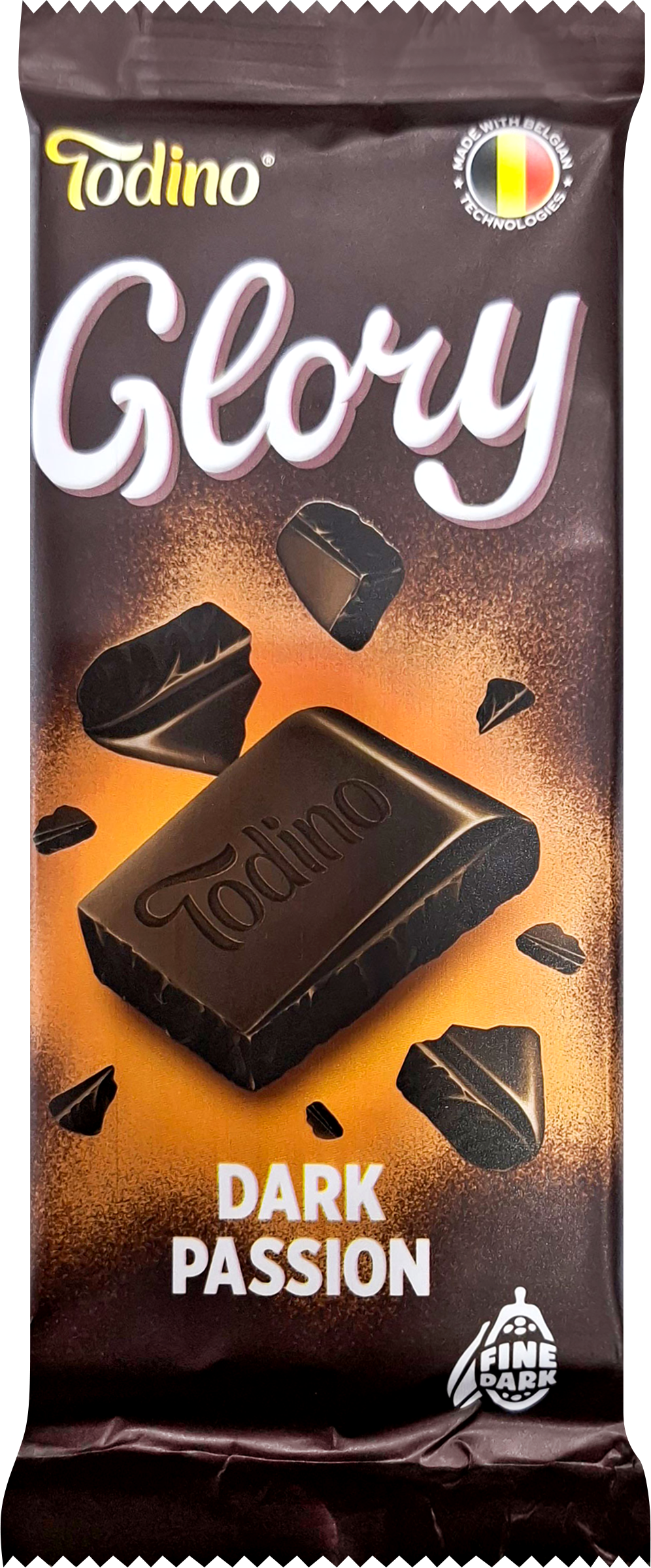 Изображение товара Темная шоколадная кондитерская плитка GLORY 75г с начинкой