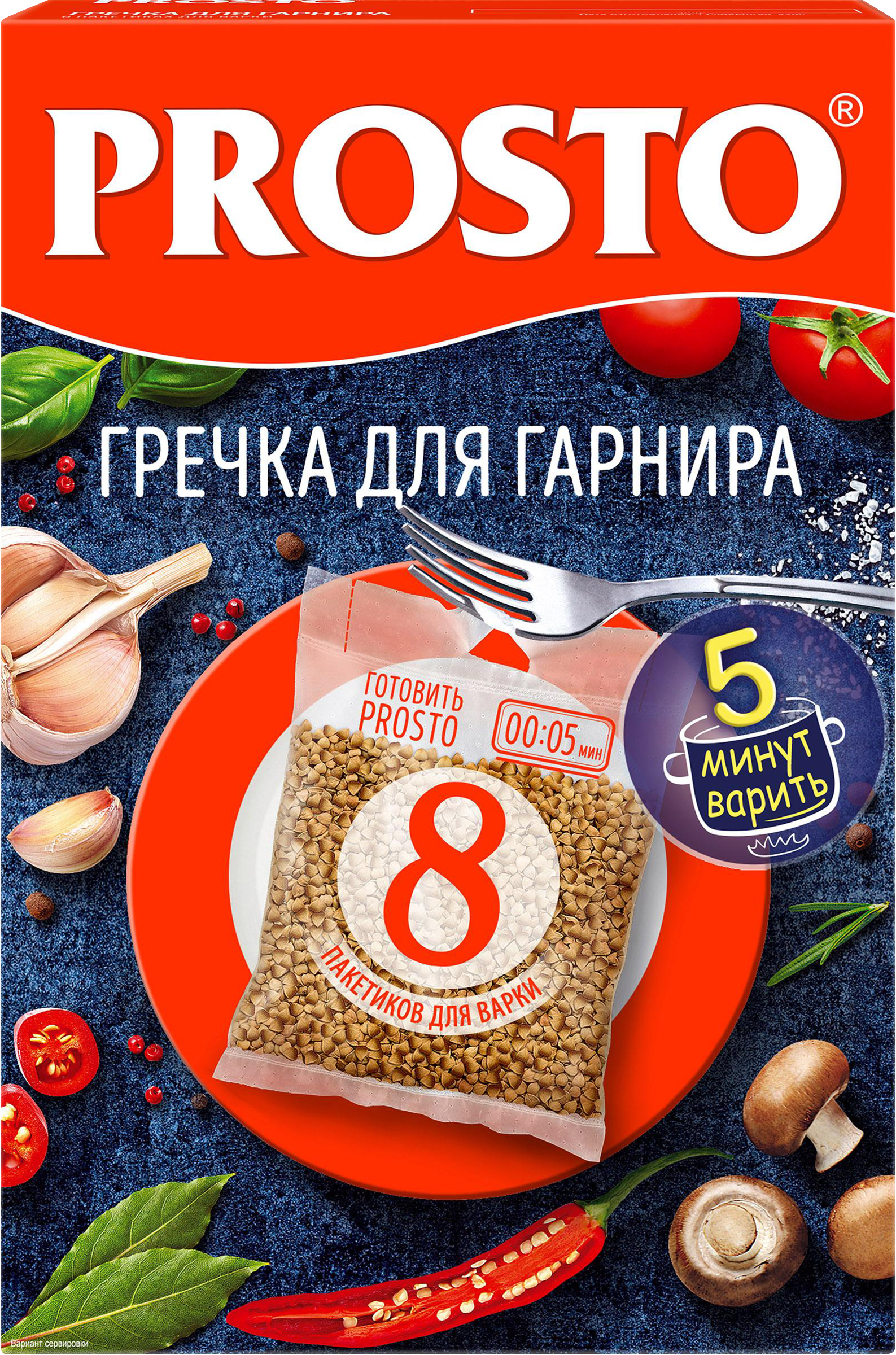 Изображение товара Гречка PROSTO для гарнира в пакетиках 8х62 5г сор высший Россия