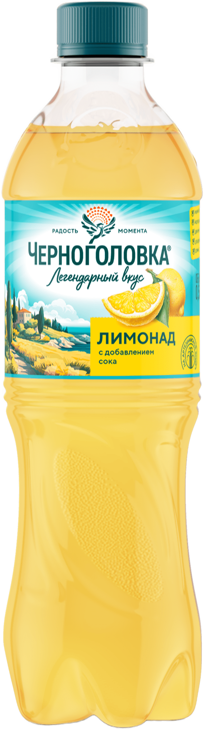 Изображение товара Напиток ЧЕРНОГОЛОВКА Лимонад оригинальный сильногазированный, 0.5л
