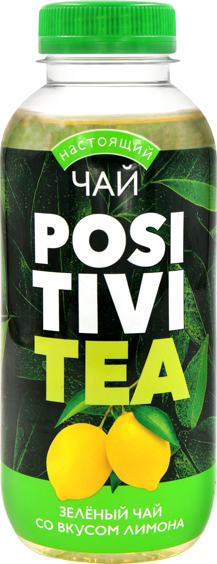 Изображение товара Напиток POSITIVITEA Зеленый чай со вкусом лимона негазированный, 0.4л