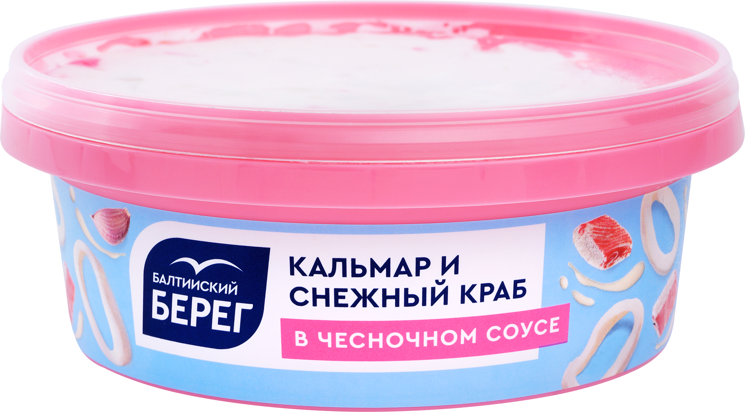 Изображение товара Кальмар и снежный краб в чесночном соусе, 300г