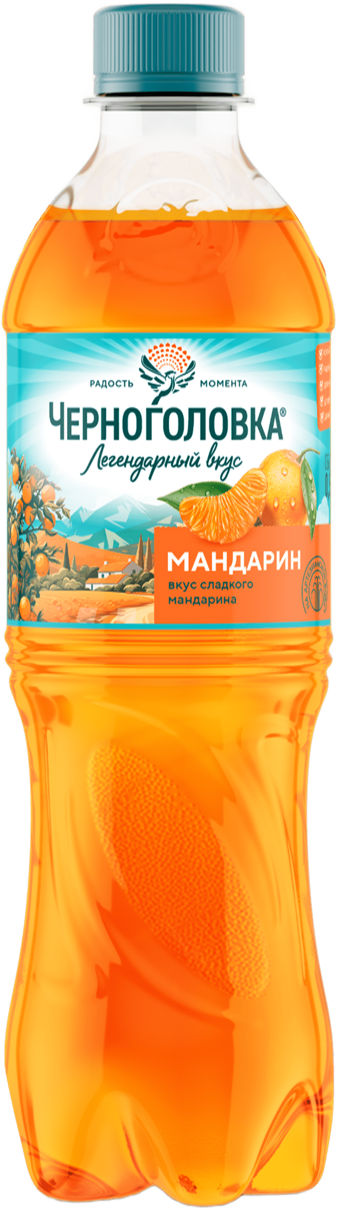 Изображение товара Напиток ЧЕРНОГОЛОВКА Мандарин газированный, 0.5л