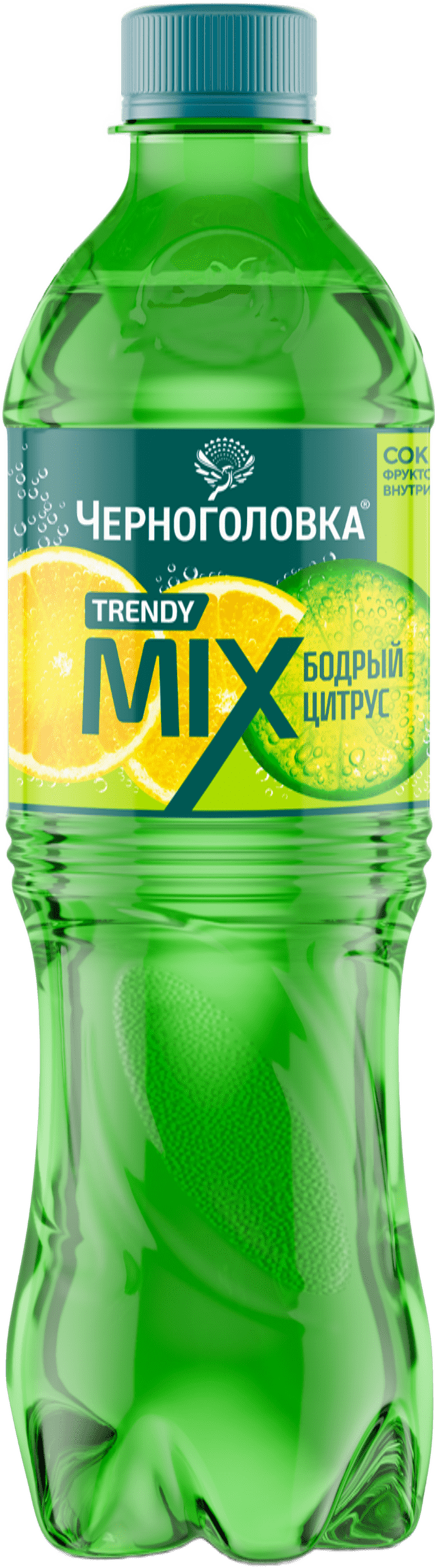 Изображение товара Напиток ЧЕРНОГОЛОВКА Лимон-лайм&лемонграсс газированный, 0.5л