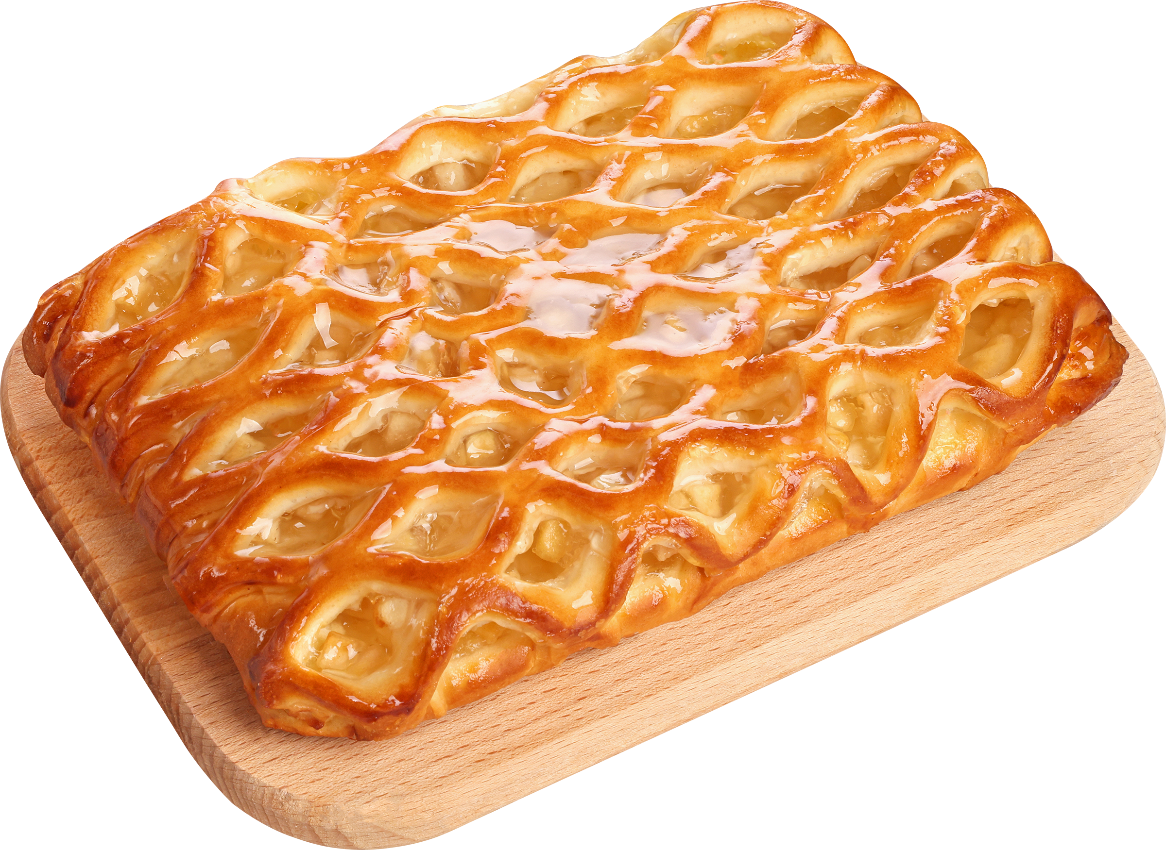 Изображение товара Пирог с яблоками 350г ЛЕНТА FRESH кулинарный десерт из сдобного теста