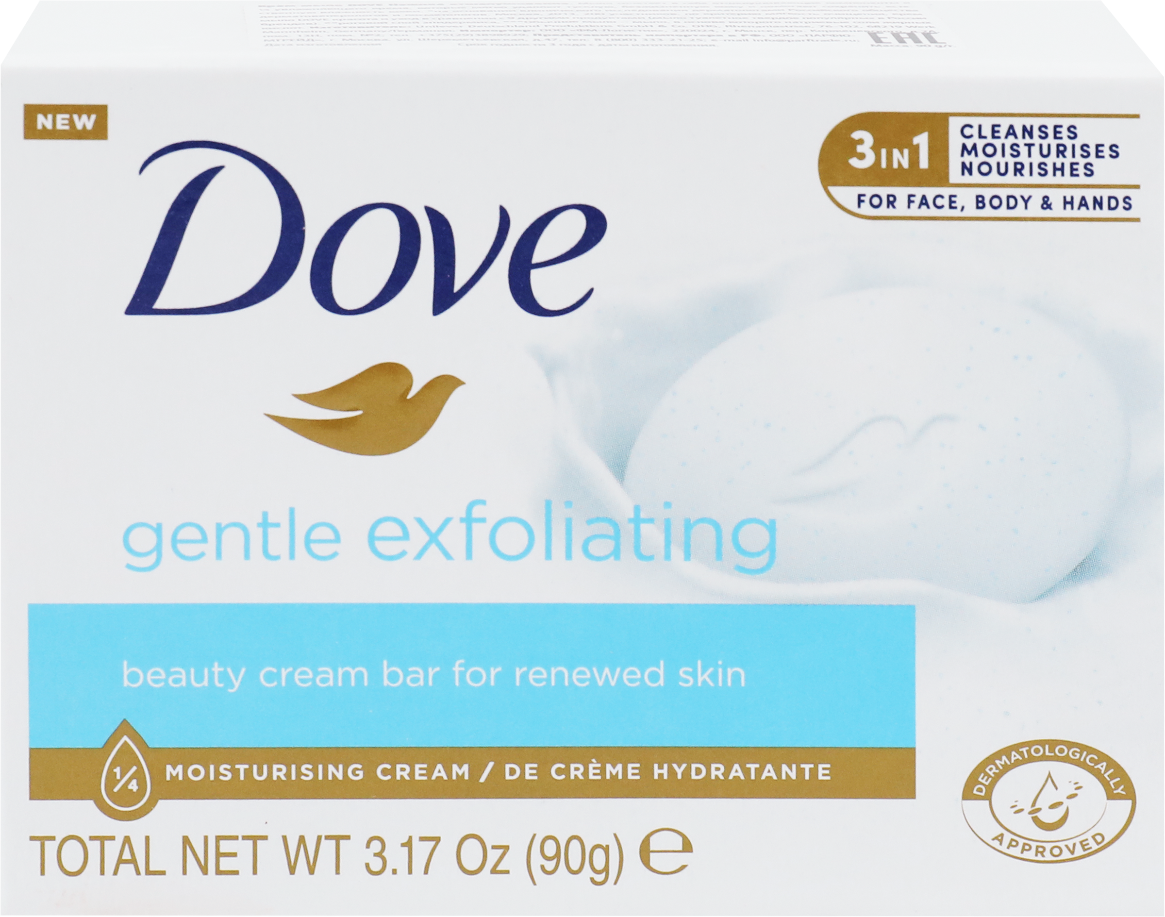 Изображение товара Крем-мыло DOVE Gentle Exfoliating Нежное отшелушивание 90 г для рук тела и лица