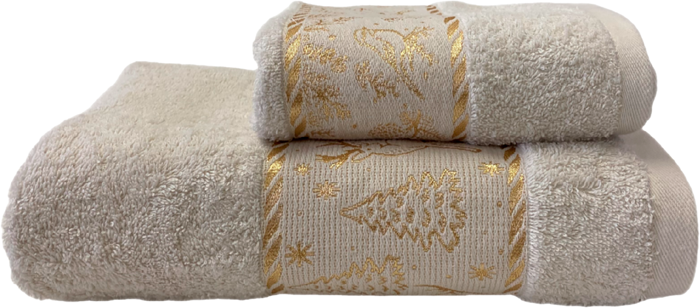 Изображение товара Полотенце махровое HOMECLUB Cozy Christmas 50х70см бежевое