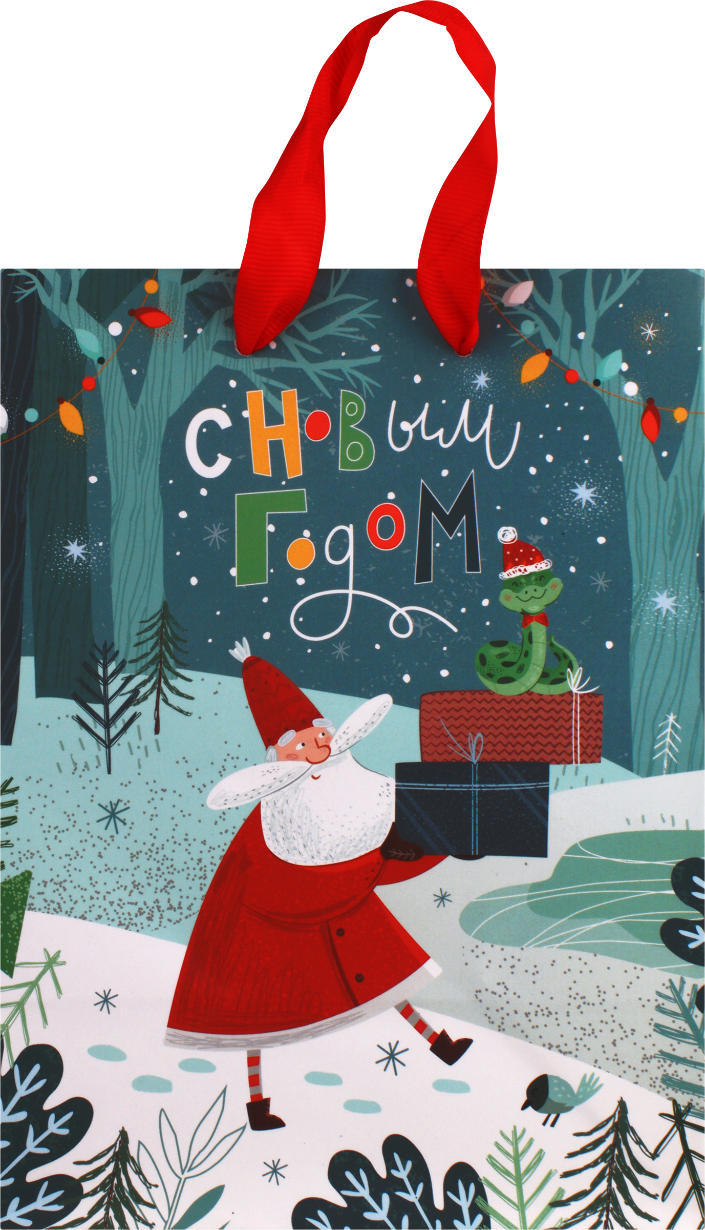 Изображение товара Пакет подарочный ПАКЕТИКО Символ года 14х19х9см