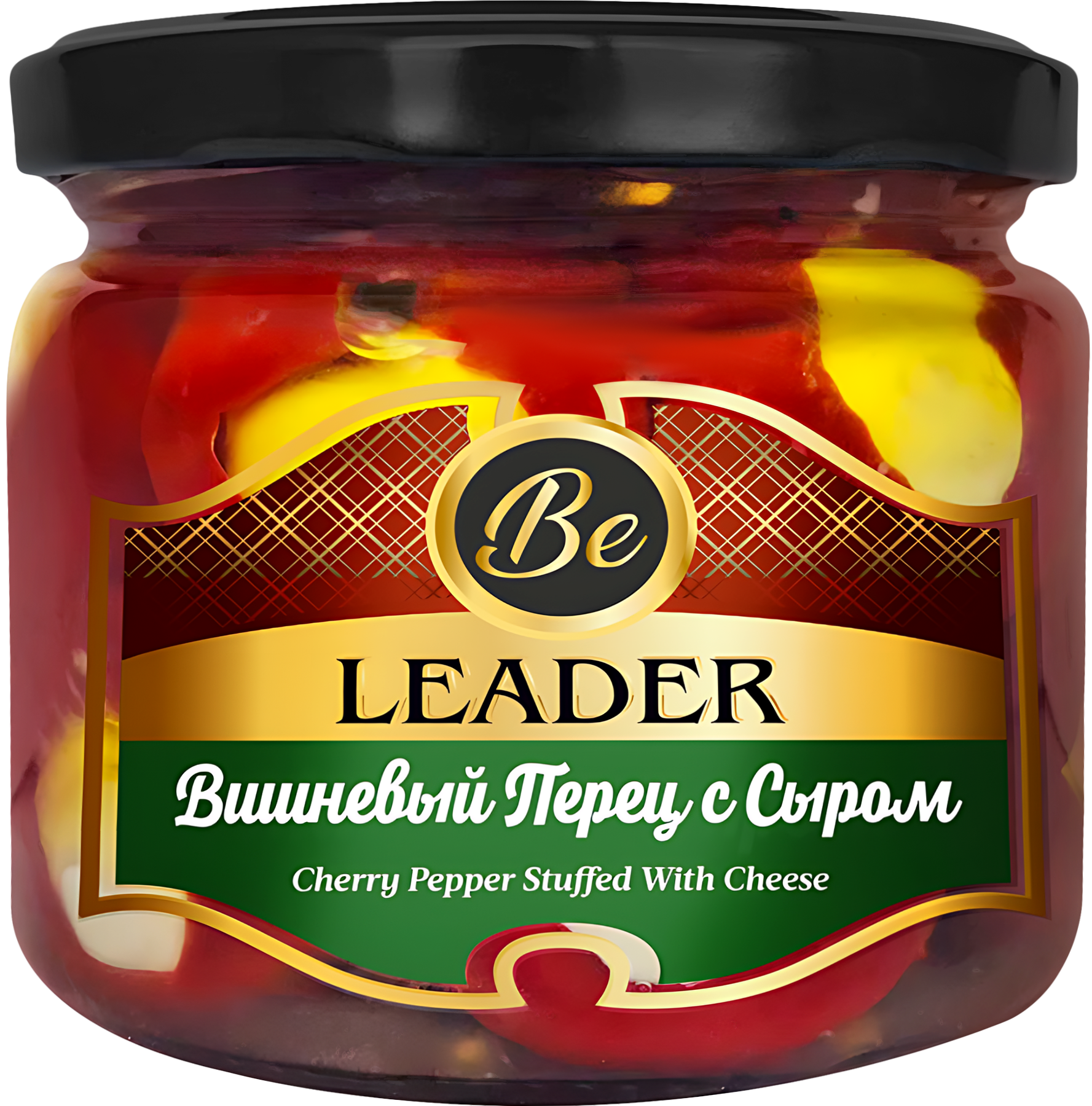 Изображение товара Перец вишневый фаршированный LEADER с сыром, острый, 290г