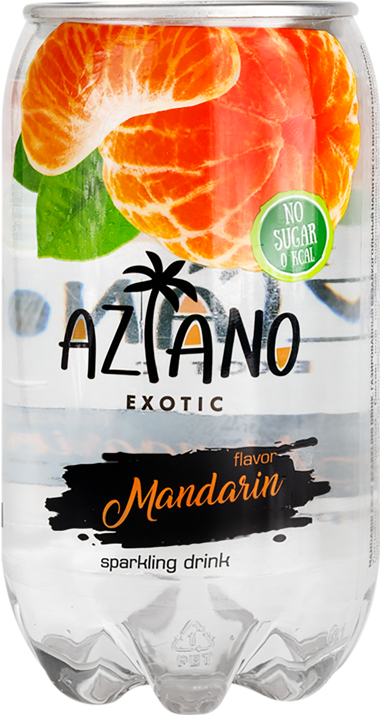 Изображение товара Газированный лимонад с вкусом мандарина AZIANO 0.35л