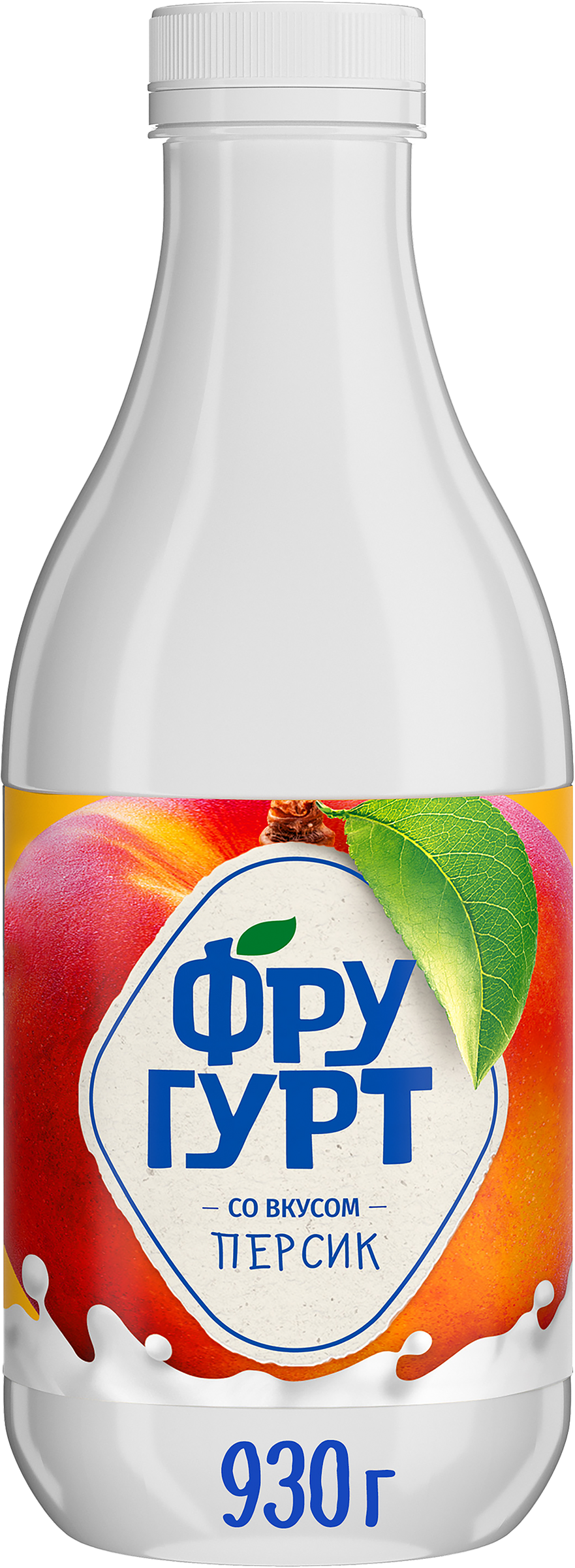 Изображение товара Напиток кисломолочный ФРУГУРТ со вкусом персика 1%, без змж, 930г