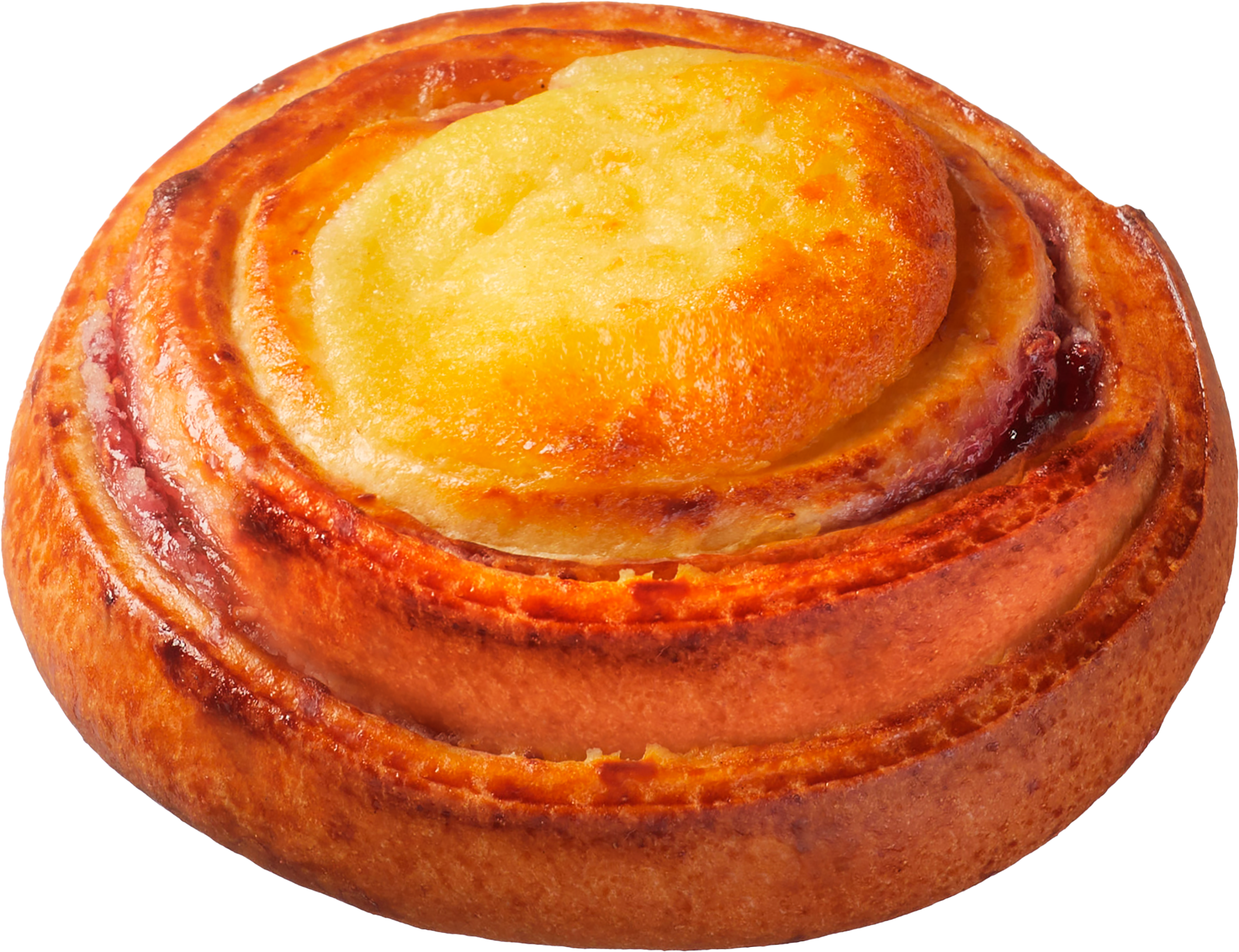 Изображение товара Шоссон с творогом и вишневой начинкой 110г - воздушная слоеная булочка в России