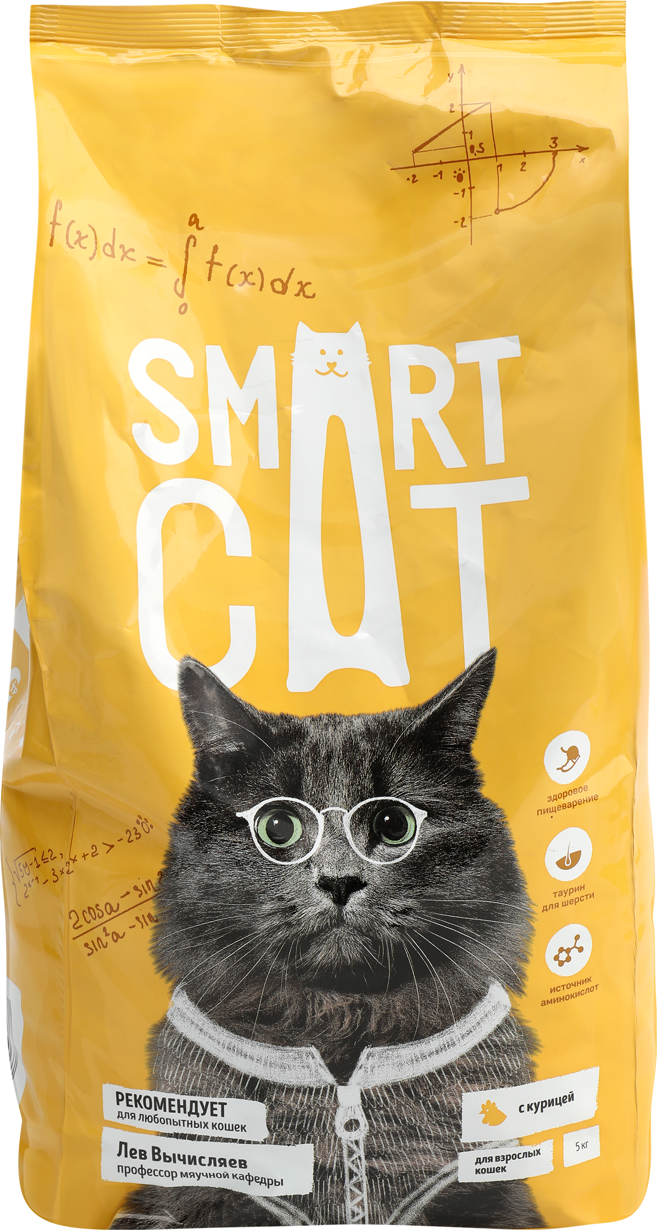 Изображение товара Корм сухой для кошек SMART CAT с курицей, 5кг