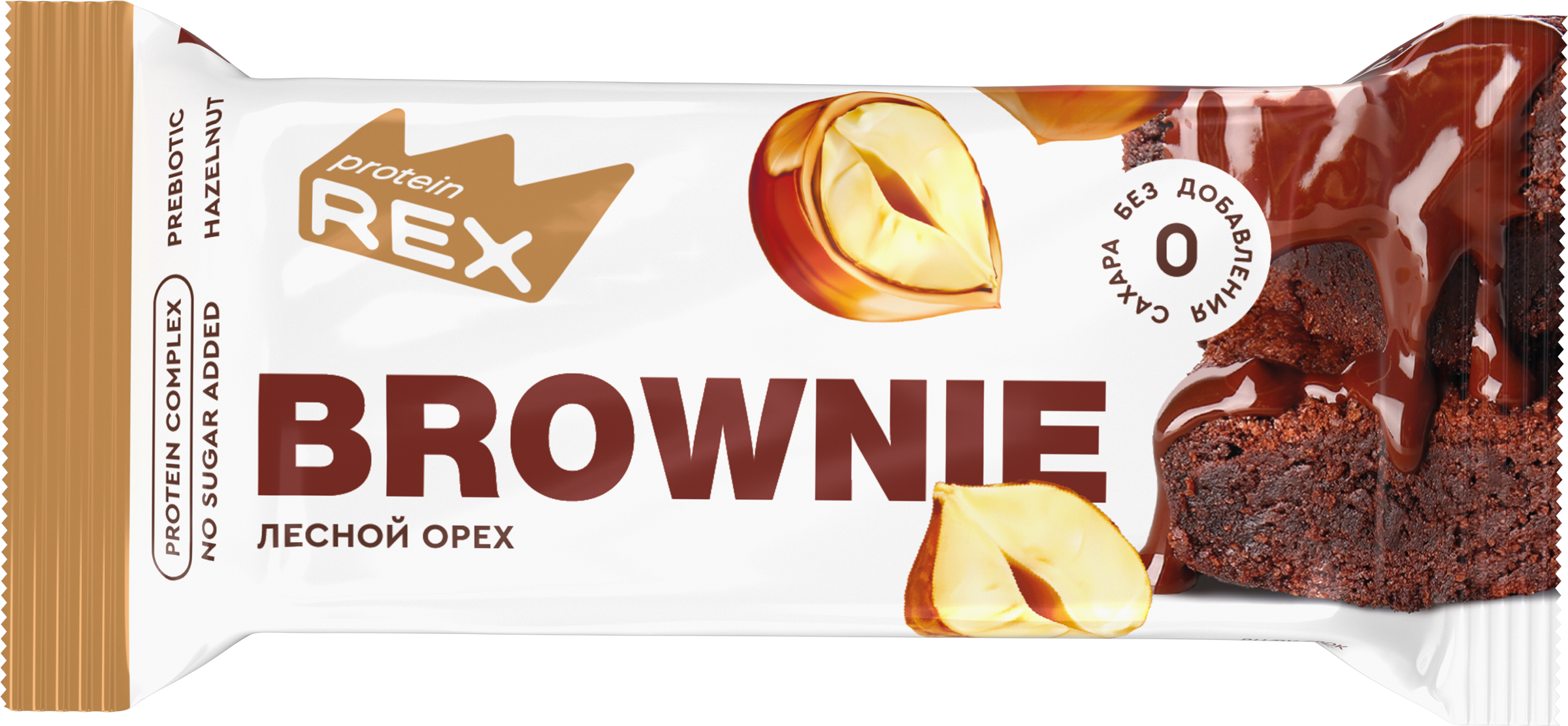 Изображение товара Пирожное протеиновое PROTEINREX Брауни Лесной орех, 50г