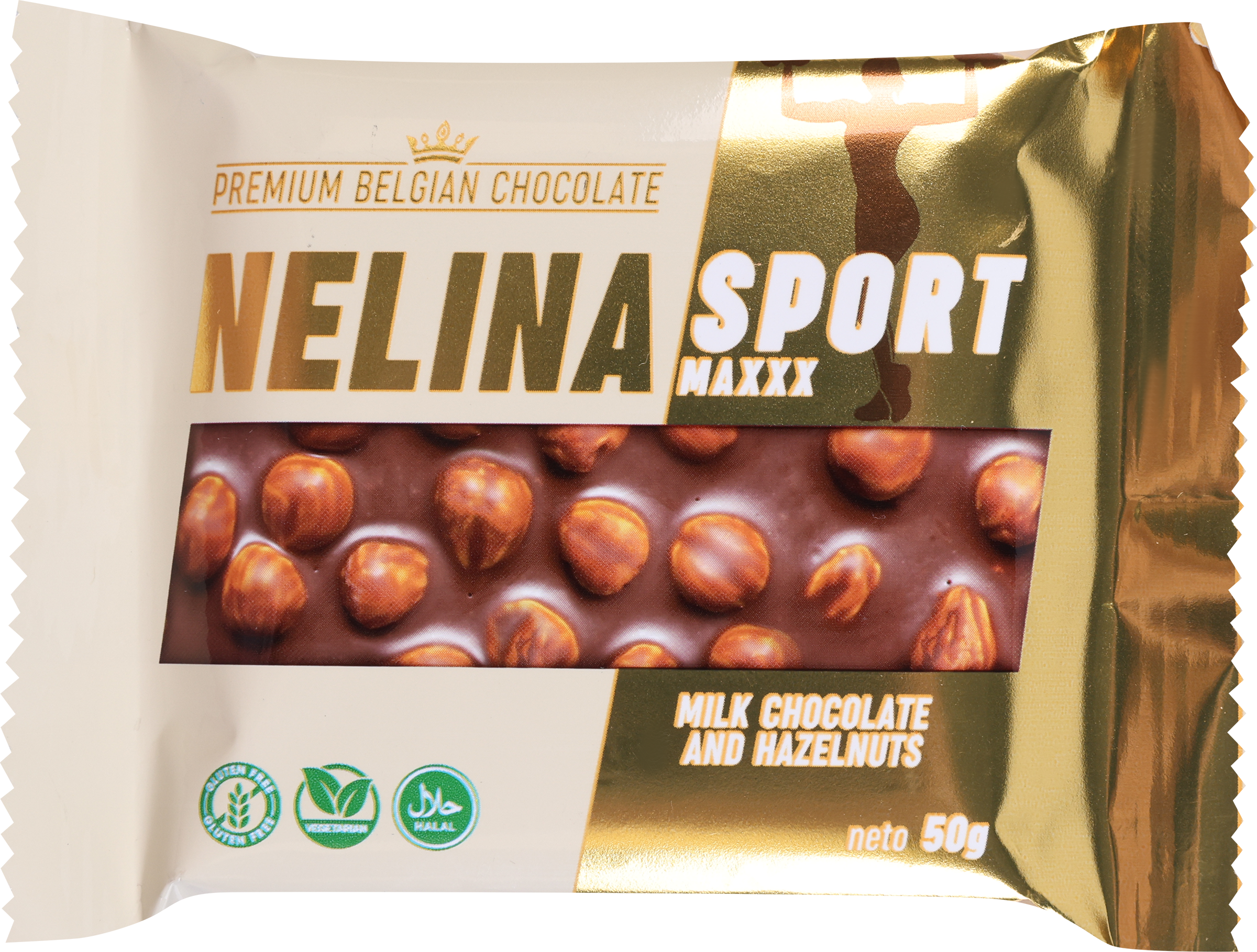 Изображение товара Шоколад молочный NELINA Sport с фундуком 50г — вкусное лакомство для всей семьи