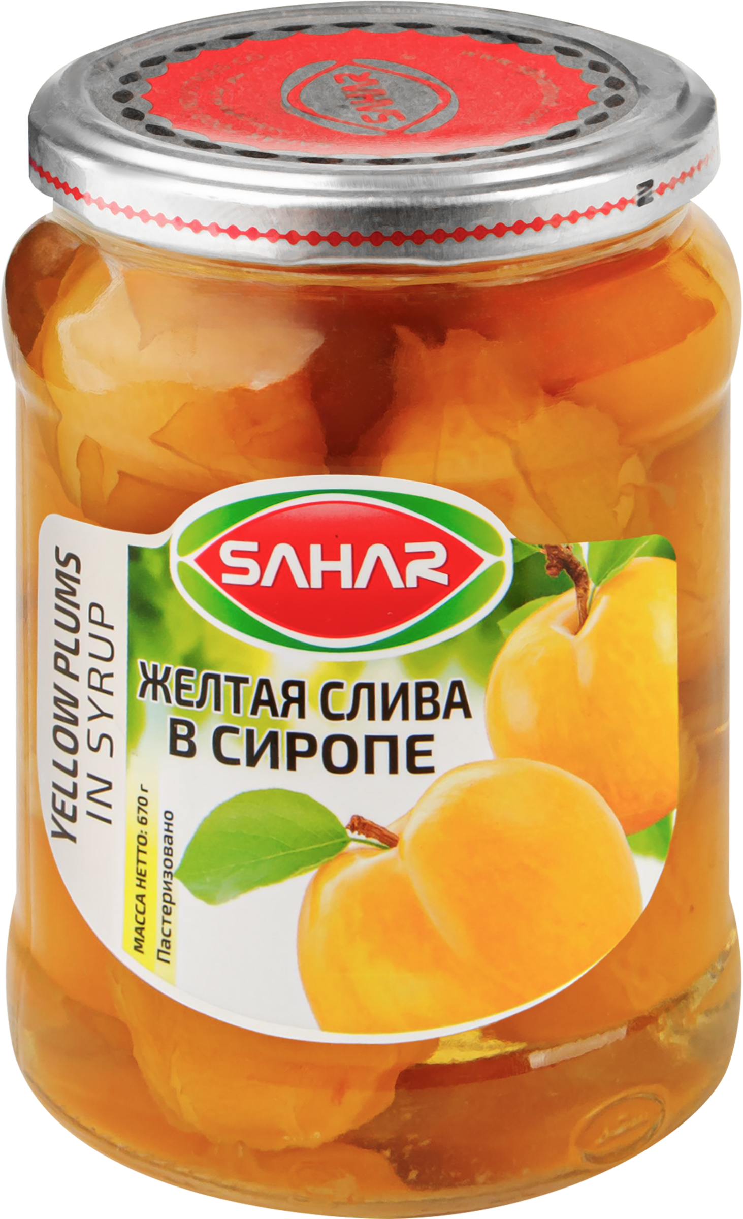 Изображение товара Слива желтая SAHAR в сиропе, 670г - натуральный десерт