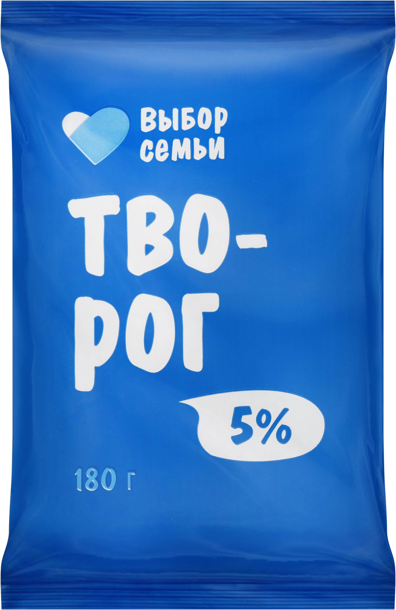 Изображение товара Творог ВЫБОР СЕМЬИ 5% без змж, 180г, натуральный, классический