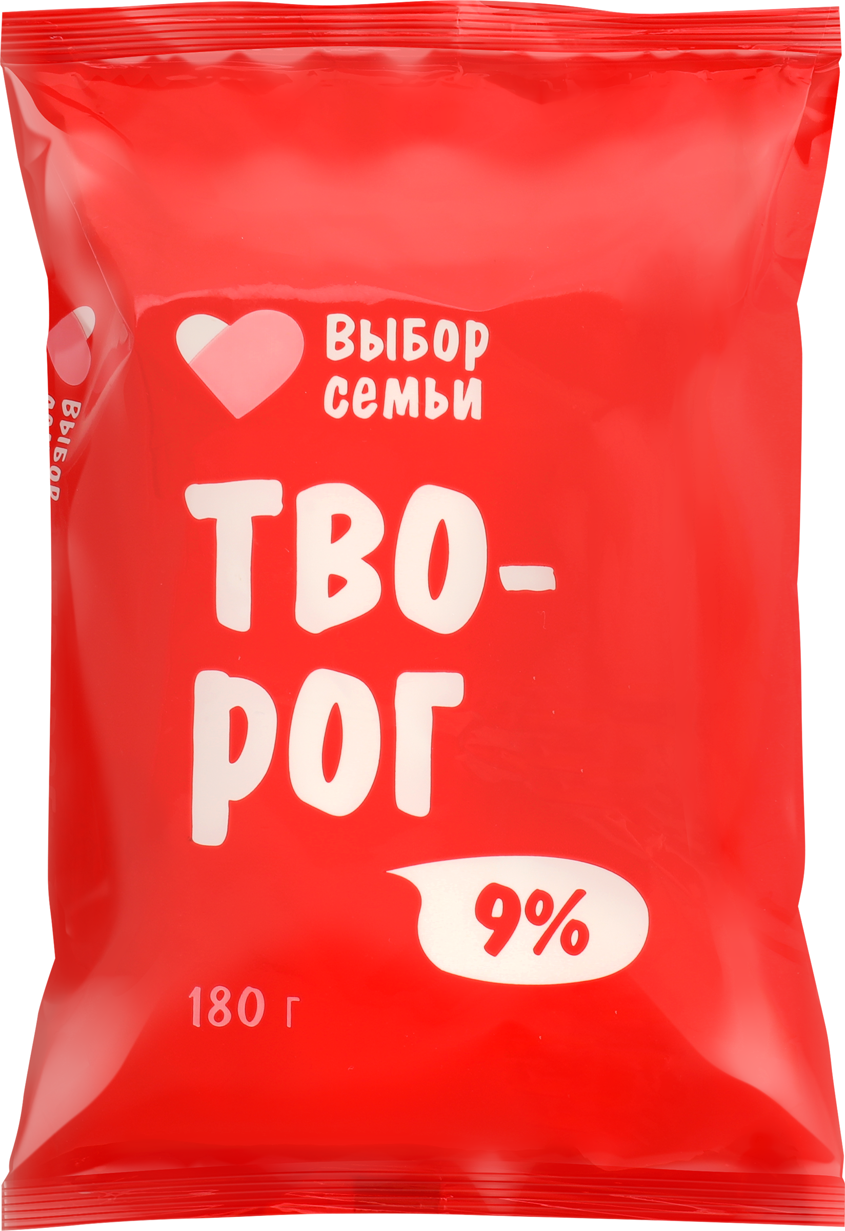 Изображение товара Творог ВЫБОР СЕМЬИ 9% без змж 180г натуральный и питательный продукт
