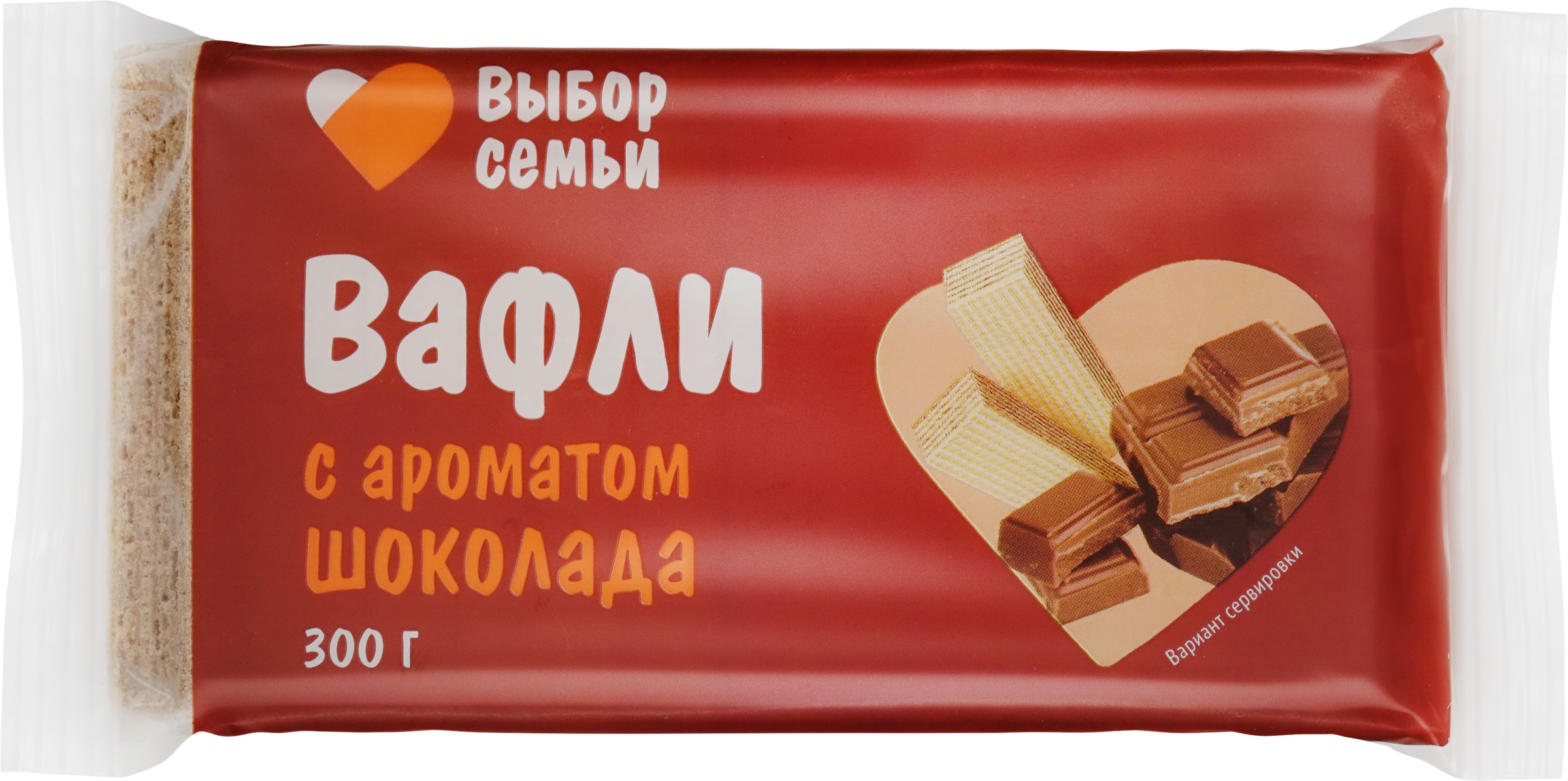 Изображение товара Вафли ВЫБОР СЕМЬИ с ароматом шоколада 300г - воздушное десертное лакомство