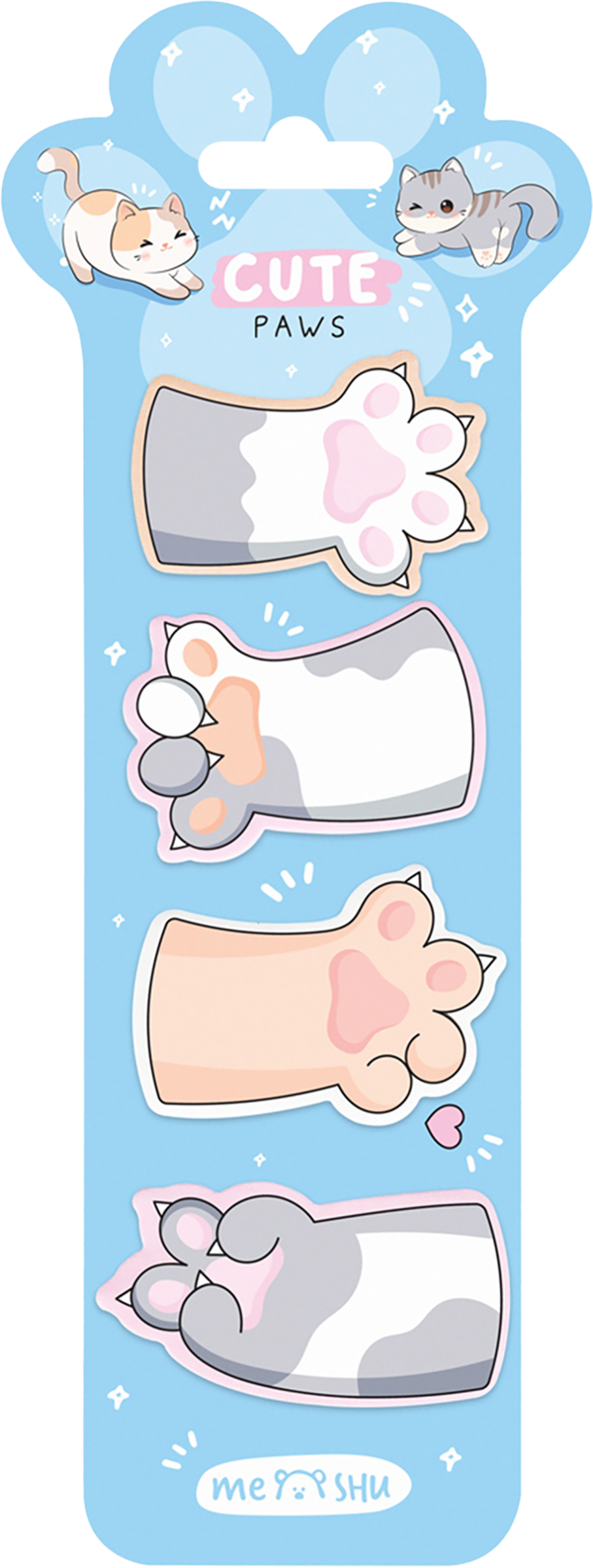Изображение товара Флажки-закладки MESHU Cute Paws, 20 листов, Арт. 362699