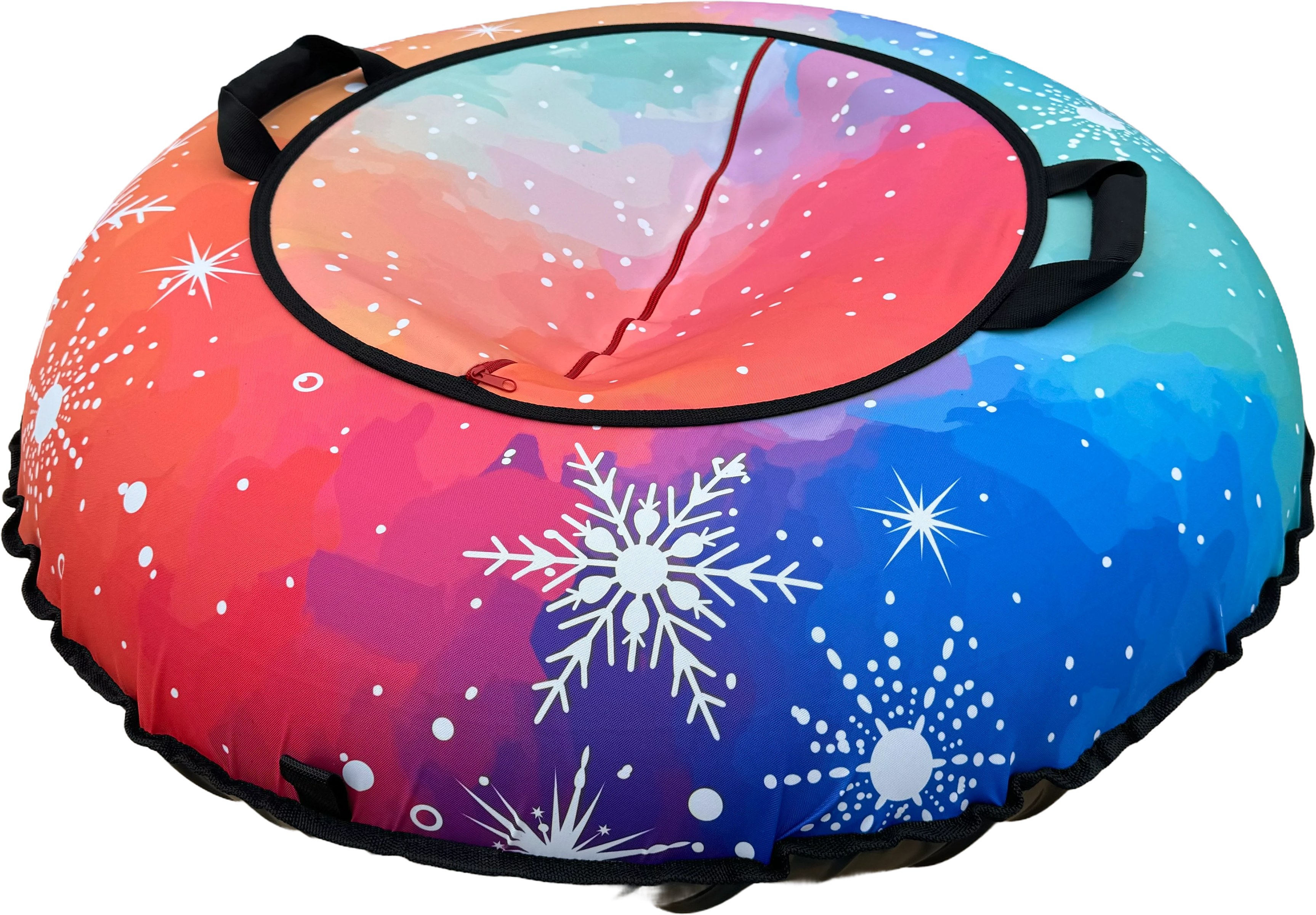 Изображение товара Санки надувные ACTIWELL Ватрушка Снежинки d=110см для зимнего катания