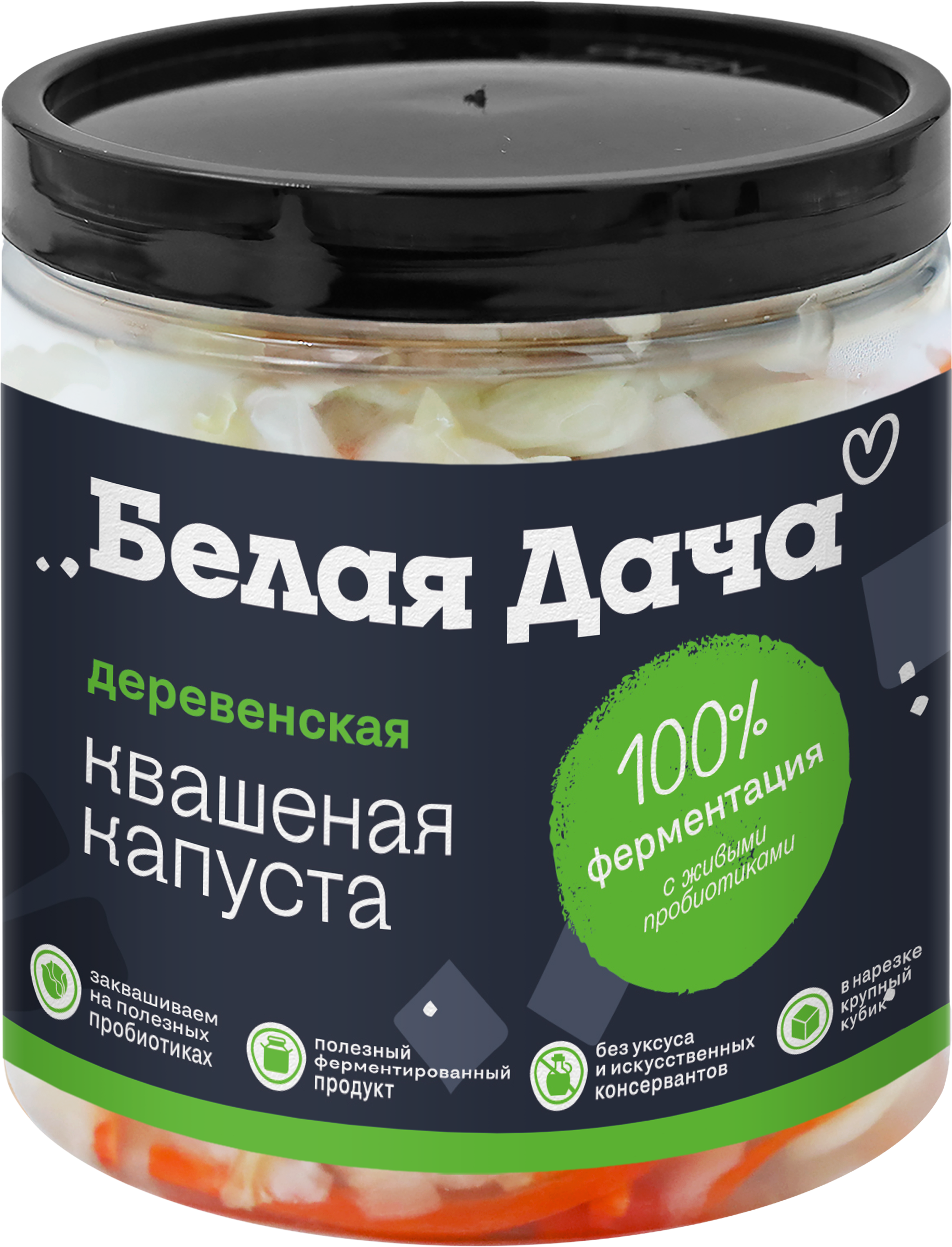 Изображение товара Капуста квашеная БЕЛАЯ ДАЧА Деревенская, 450г