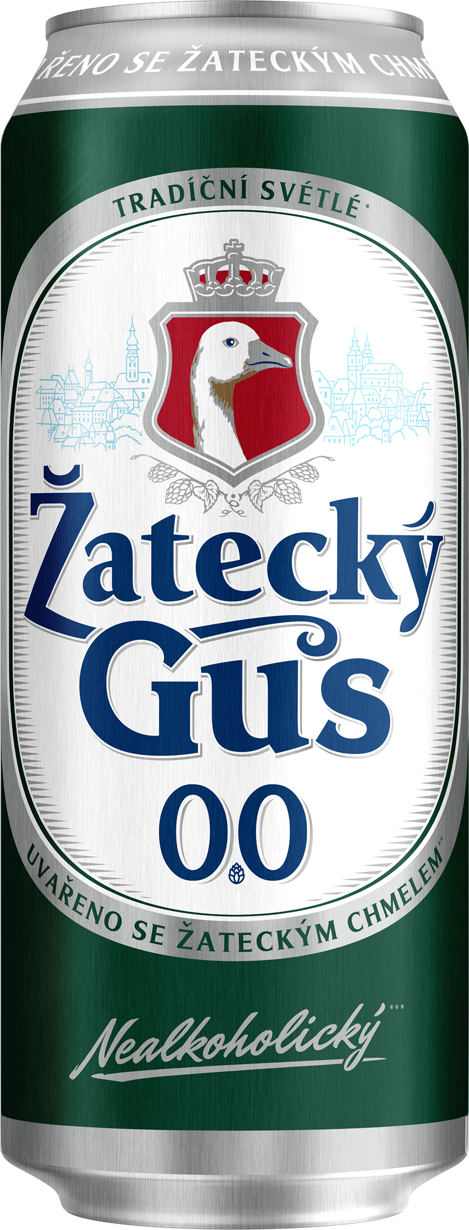 Изображение товара Напиток пивной безалкогольный светлый ZATECKY GUS 0.0 пастеризованный 0,04%, 0.45л