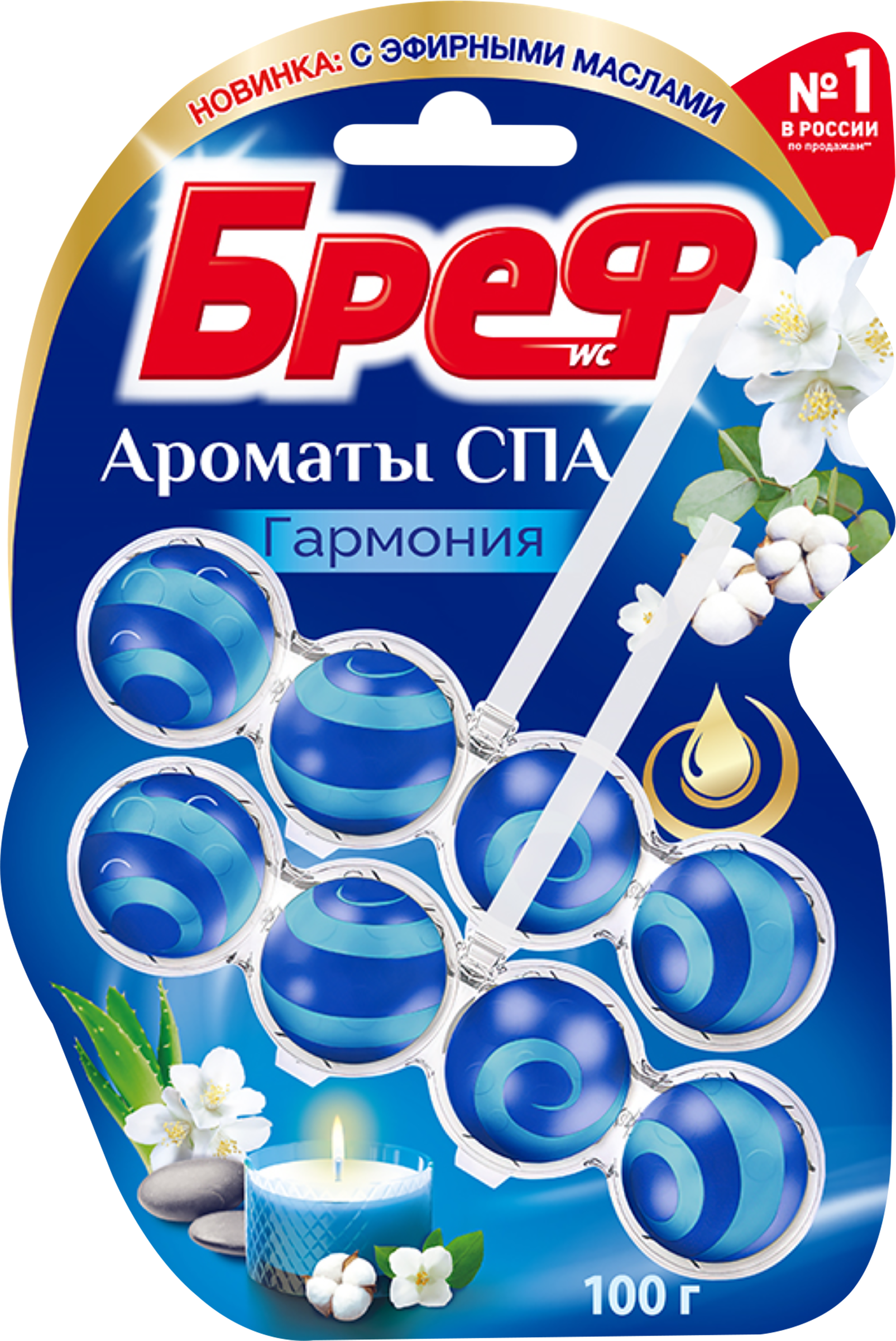 Изображение товара Туалетный блок БРЕФ Ароматы СПА Гармония 100г, 2шт