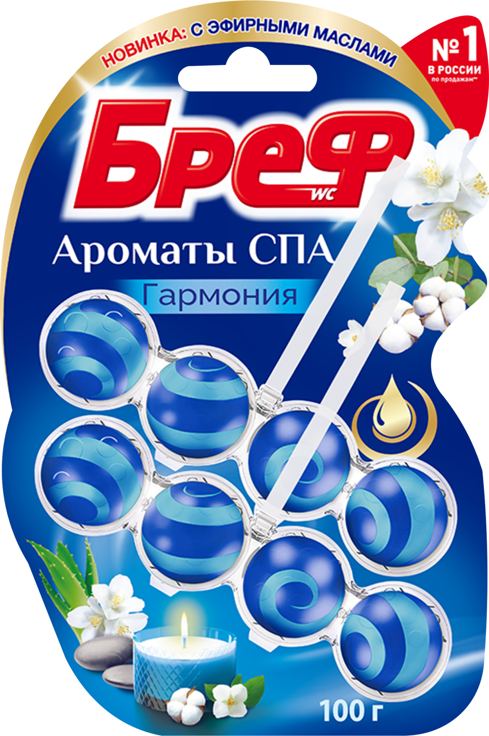Изображение товара Туалетный блок БРЕФ Ароматы СПА Гармония 100г, 2шт